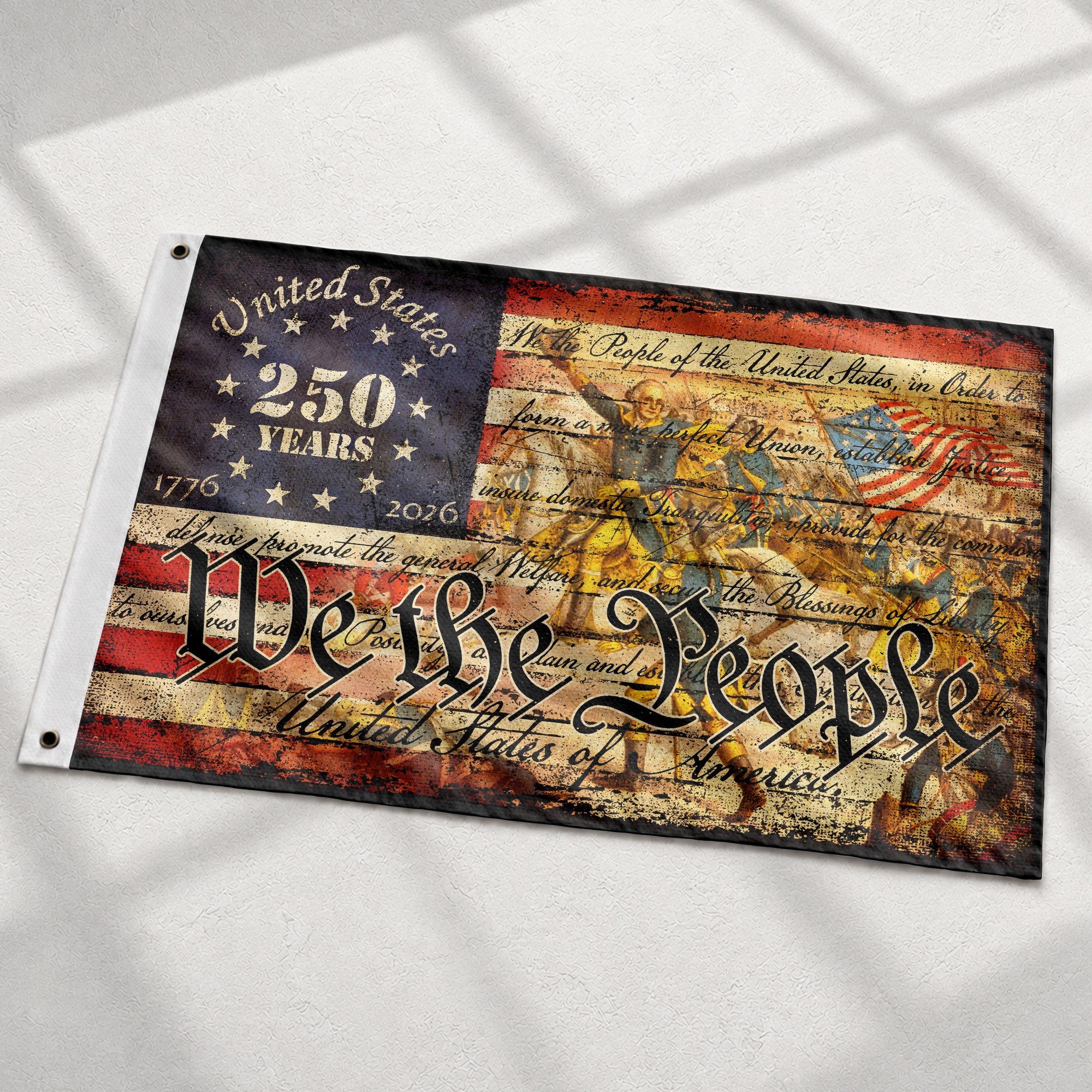 250 Years of Freedom “We The People” Double-Sided House Flag – Patriotic American Décor 1776–2026