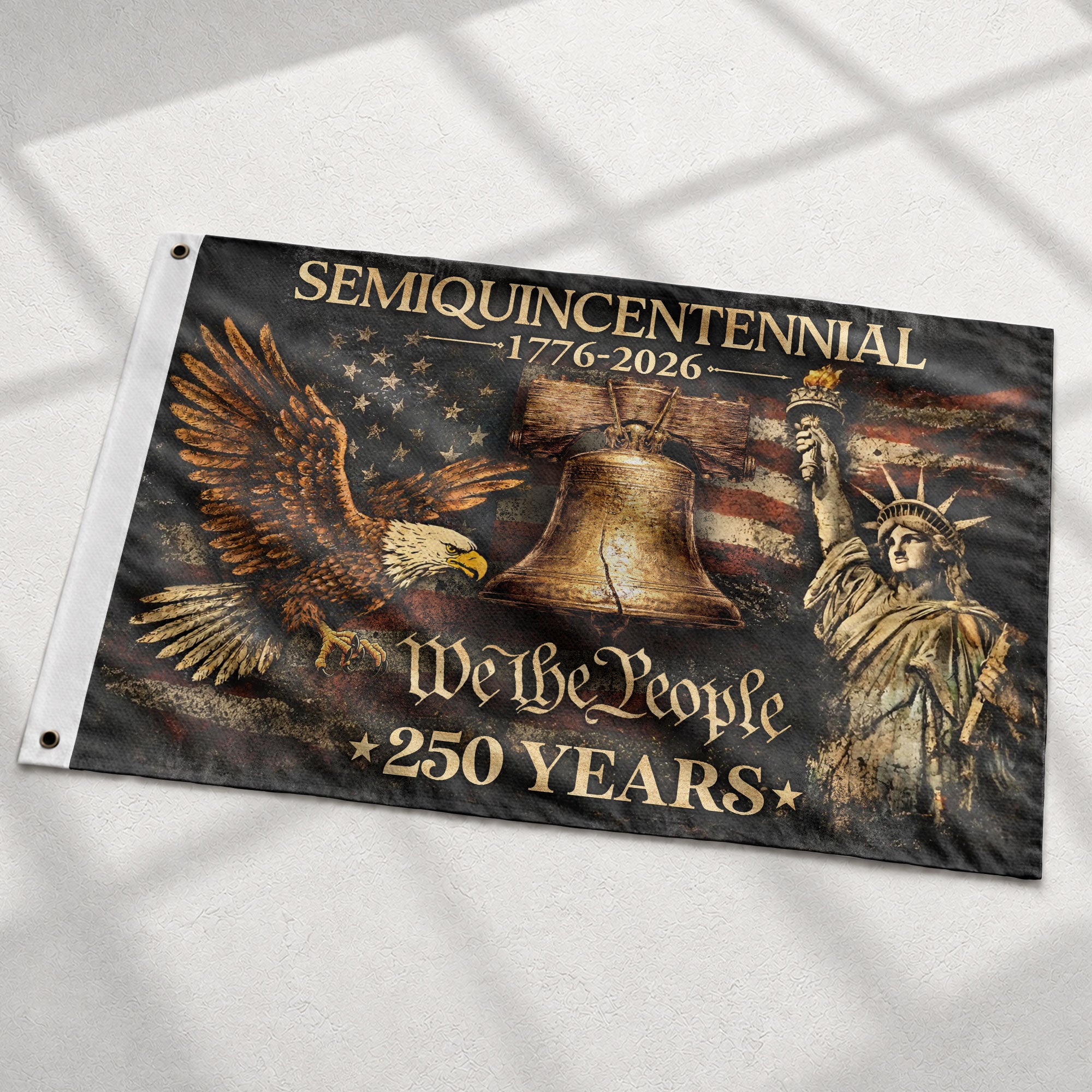 USA 250th Anniversary Flag 250 Years 1776-2026 We The People Liberty Freedom Patriotic