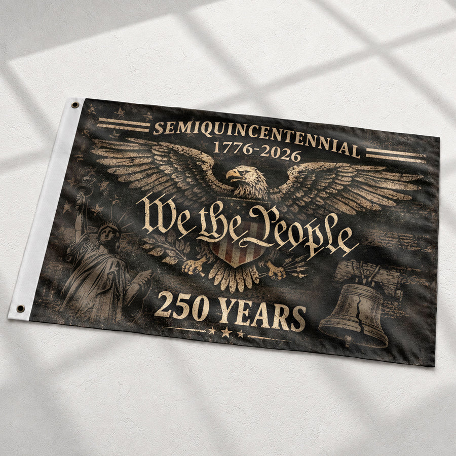 USA 250 Years Flag 1776-2026 We The People American Heritage Eagle Strength Patriotic