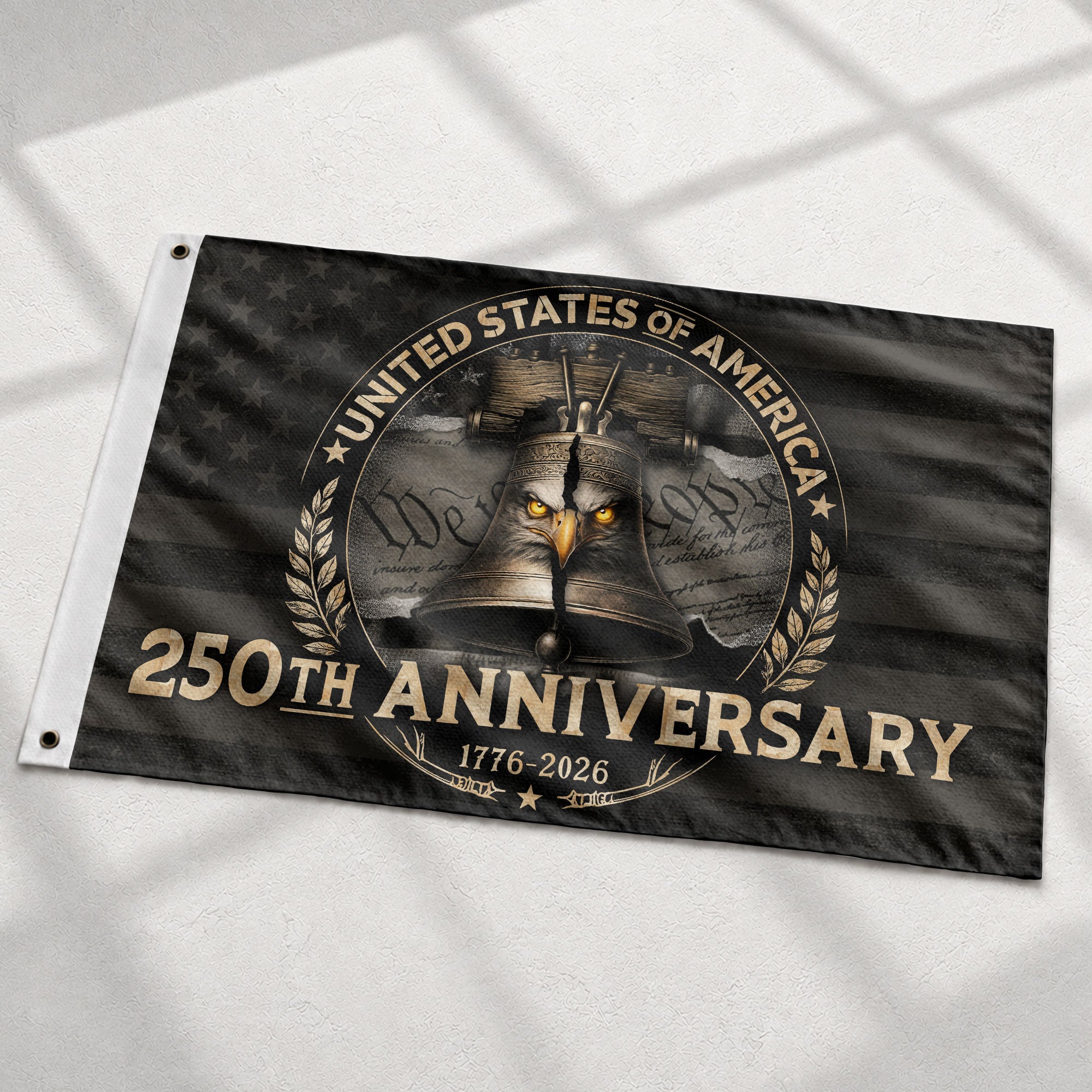 USA 250th Anniversary Flag 1776–2026 – American Flag with Liberty Bell & Eagle Design