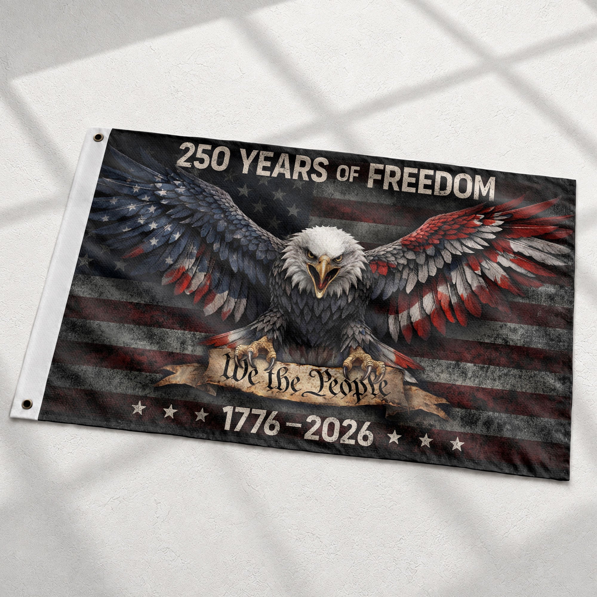 USA 250th Anniversary Flag 1776-2026 Double-Sided Patriotic 250 Years of Freedom We The People Semiquincentennial