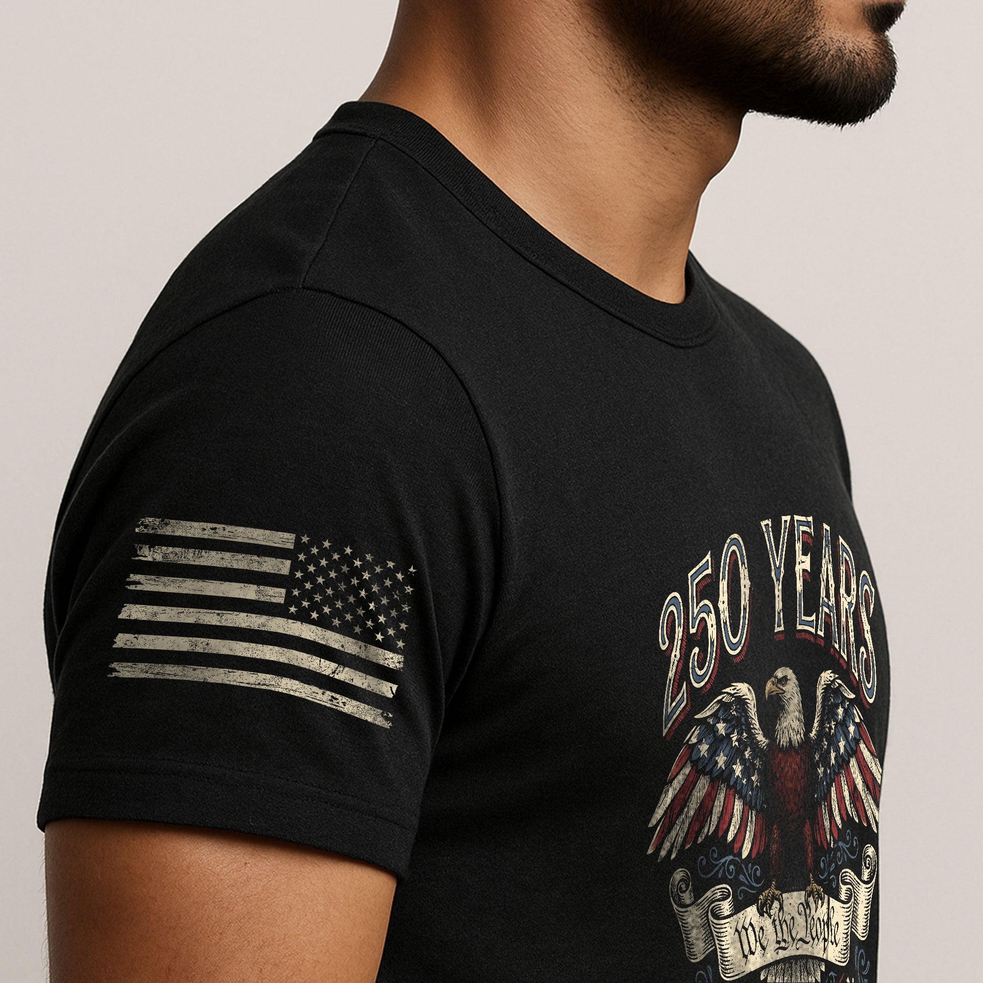 250 Years America Anniversary Shirt 1776–2026 Past and Present American Eagle Design - Rust Field Wear