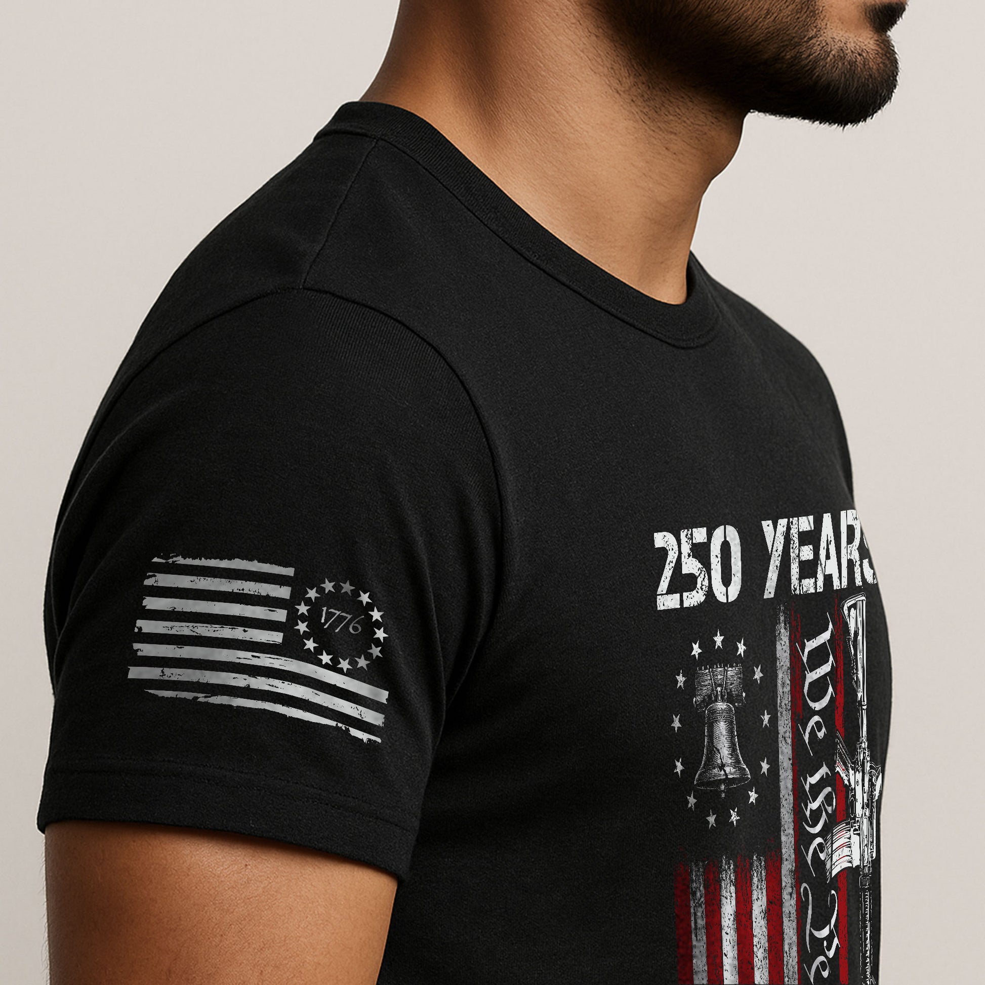 We The People 250th Anniversary T-Shirt 250 Years 1776-2026 Liberty Bell Rifle Patriotic - Rust Field Wear