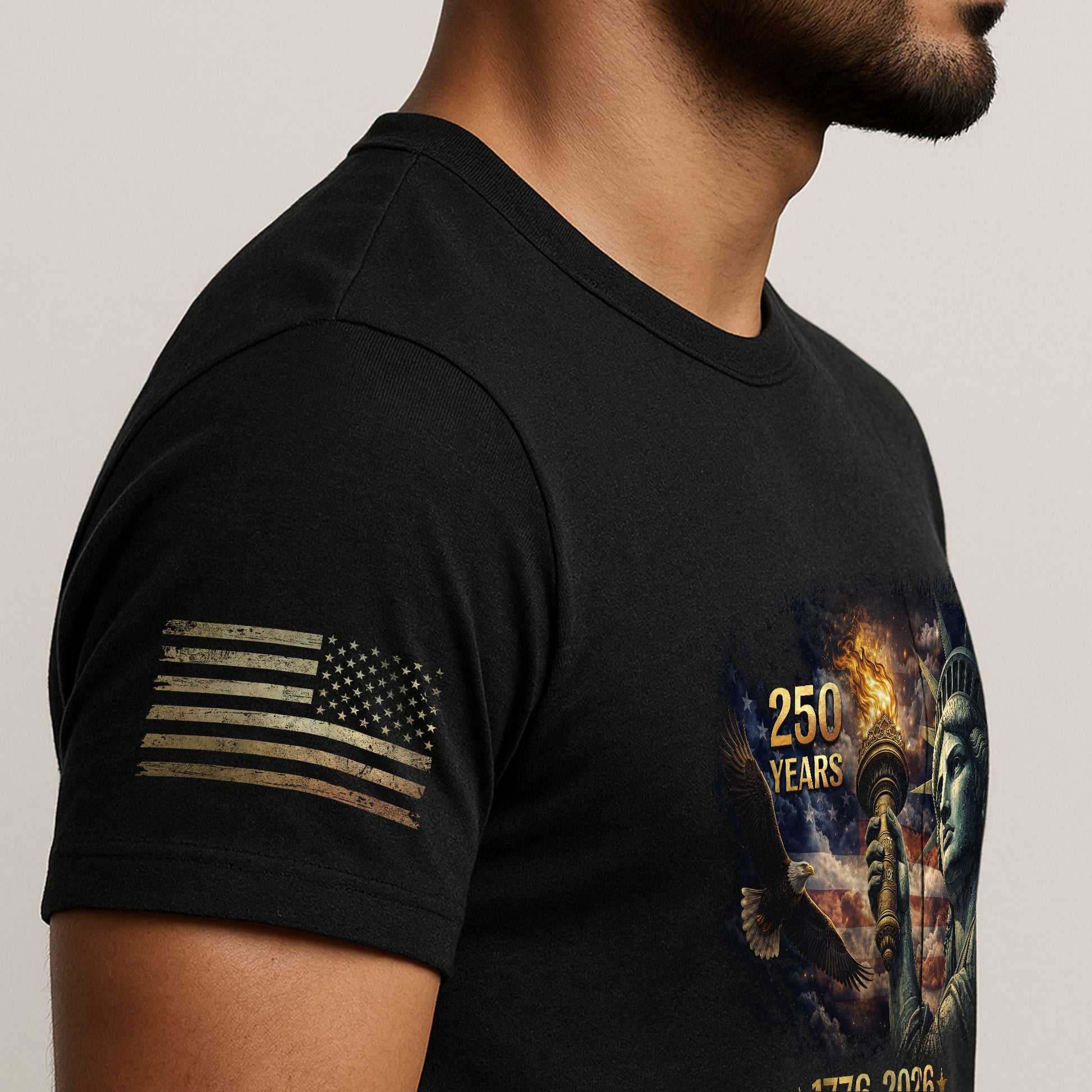250 Years America Anniversary Eagle & Statue of Liberty Freedom Legacy Shirt - Rust Field Wear