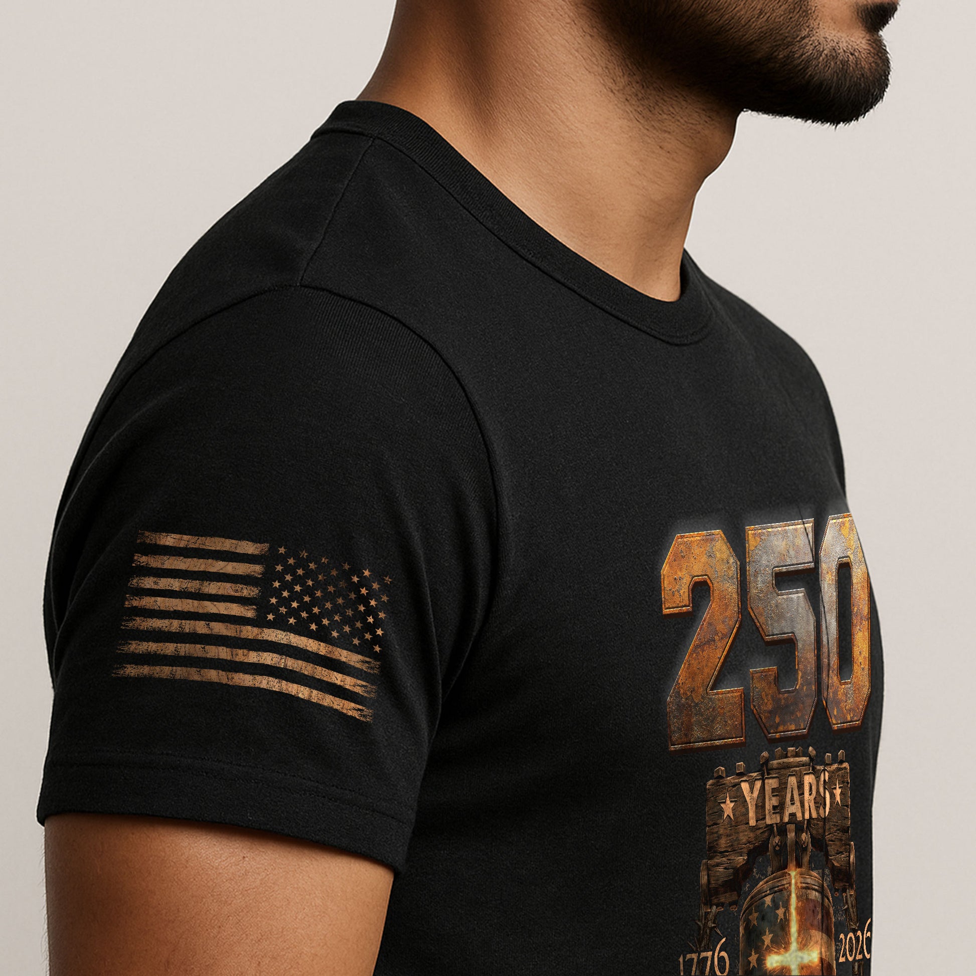 Christian Faith USA 250th Anniversary Independence Shirt 1776–2026 Patriotic Heritage - Rust Field Wear
