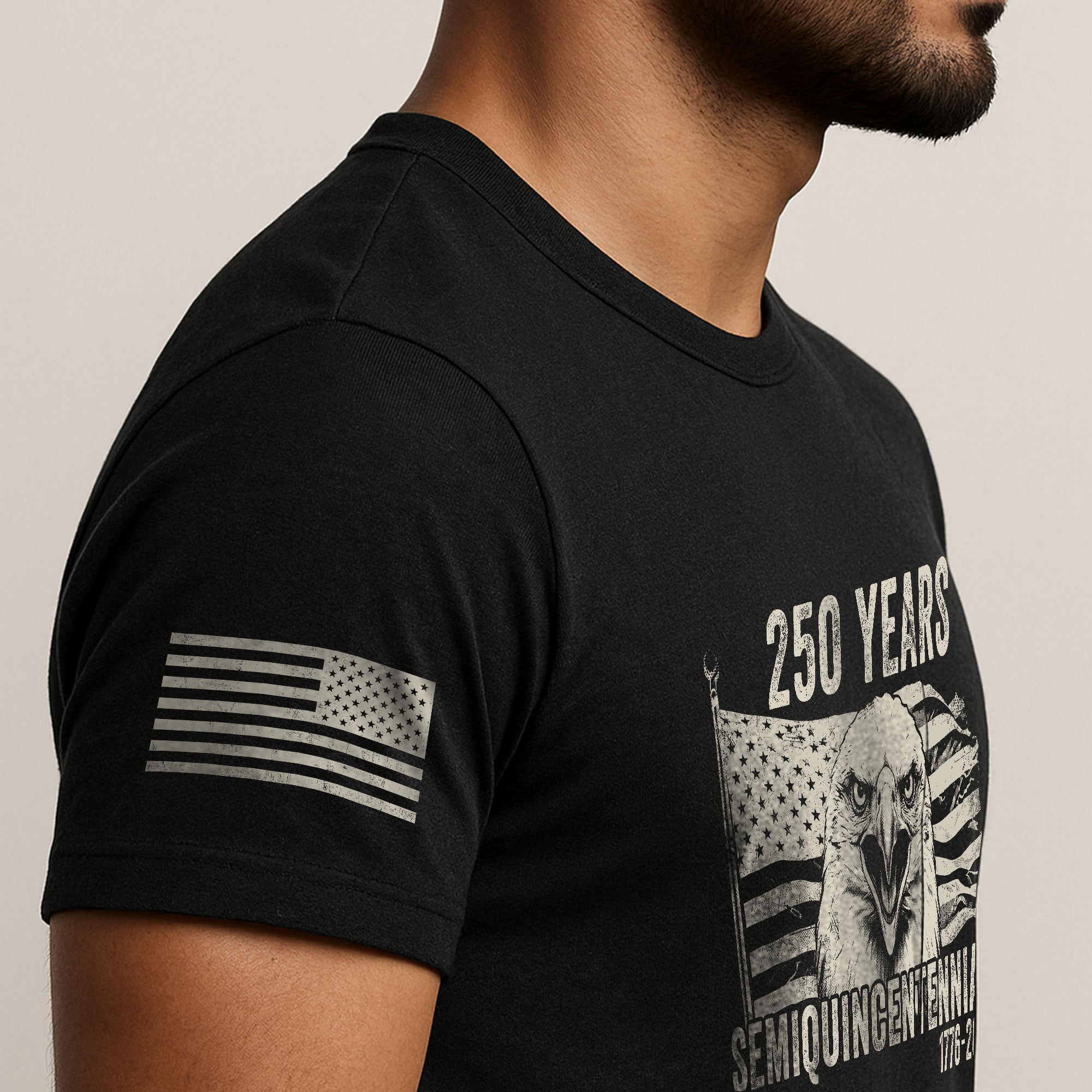 American Heritage 250th Anniversary T-Shirt - USA 250 Years 1776-2026 Patriotic Eagle & Flag Men’s Tee - Rust Field Wear