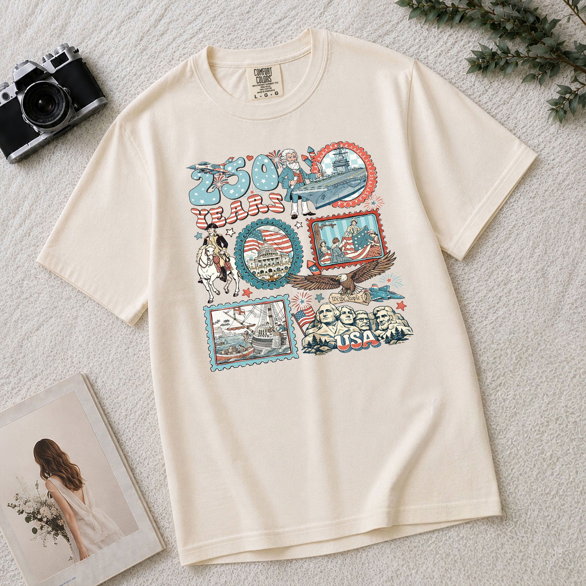 250 Years of Freedom 1776-2026 T-Shirt - Retro Vintage USA 250th Celebration Shirt - Rust Field Wear