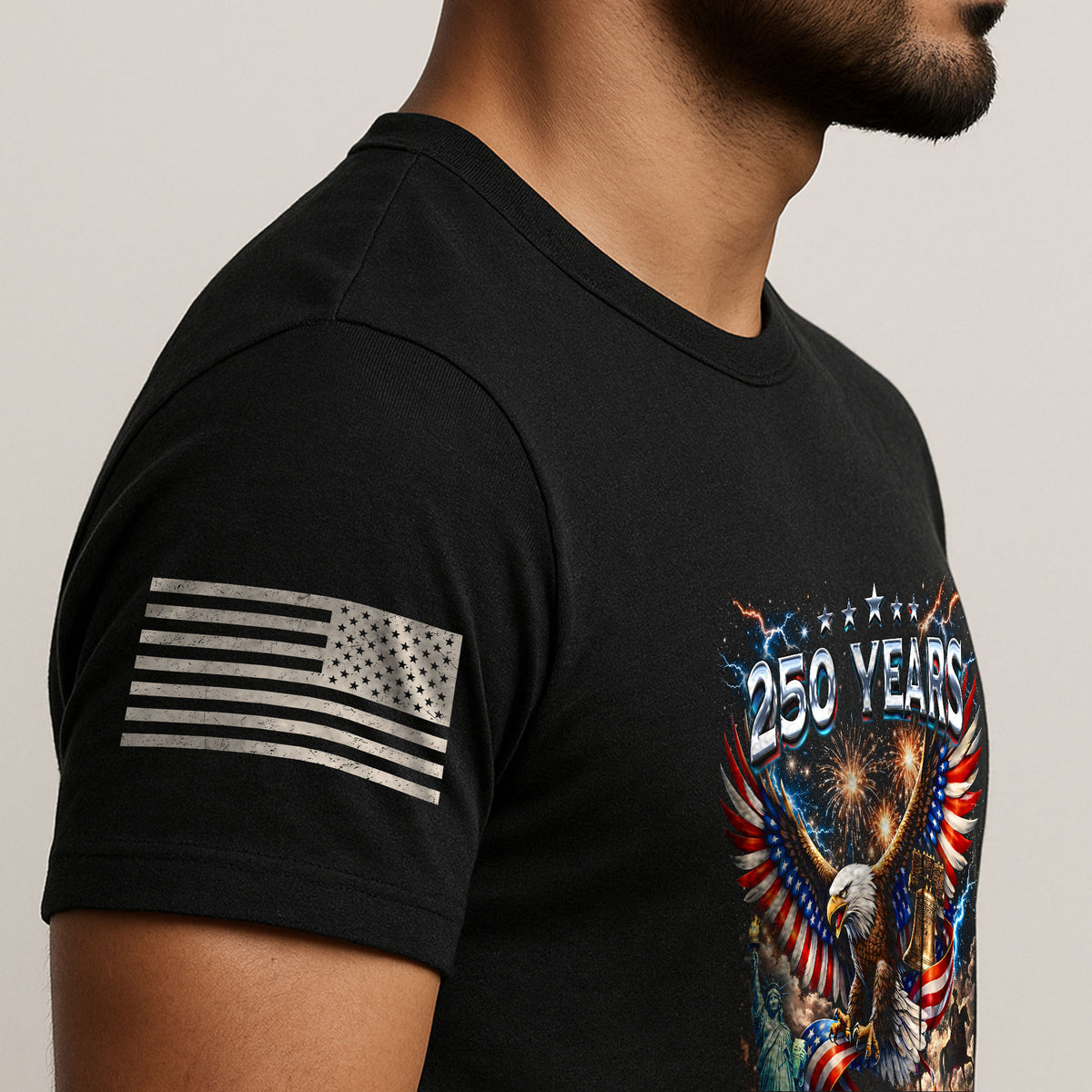 USA 250th Anniversary Shirt - 250th Year American Anniversary Flag Eagle Bootleg Design - Rust Field Wear