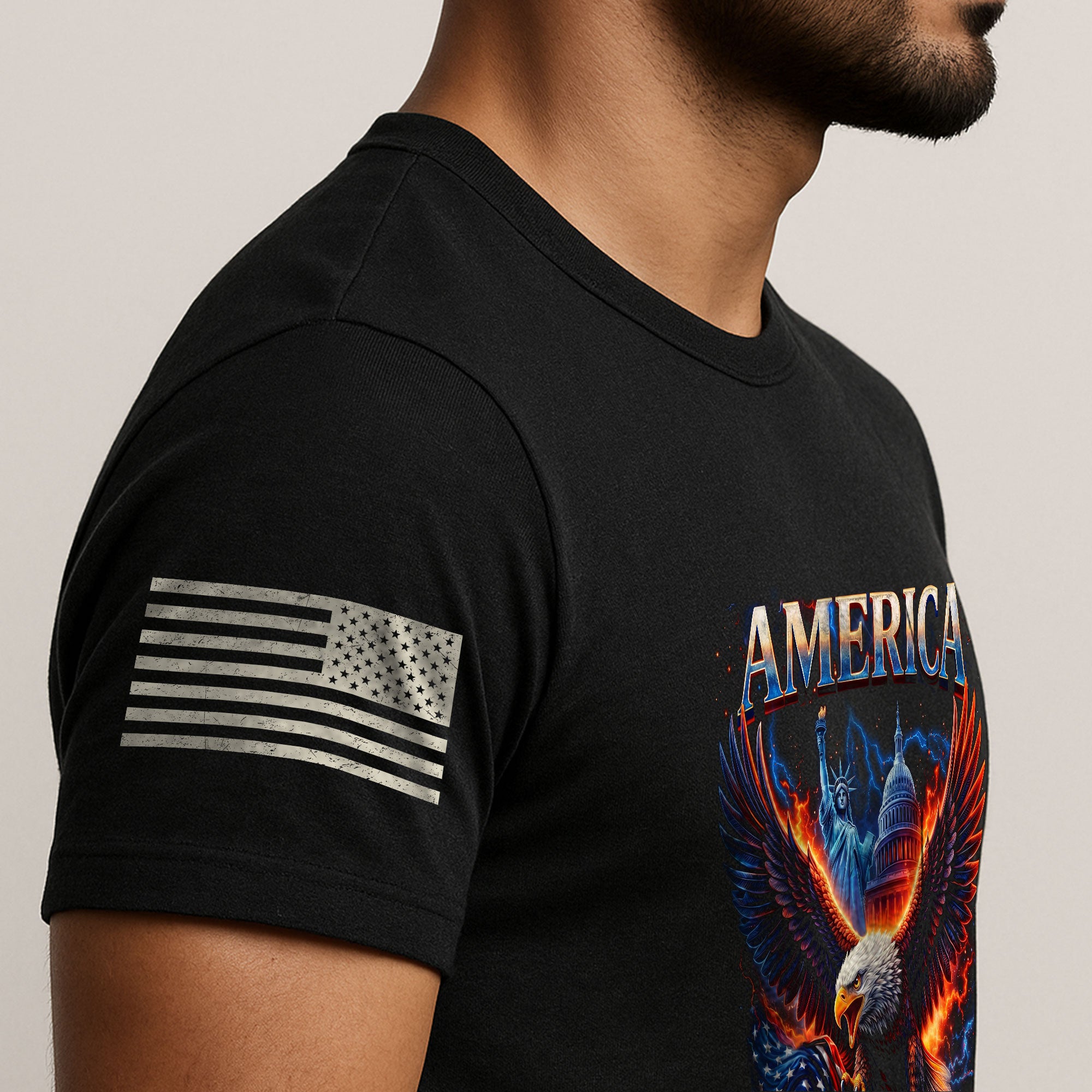 250 Year American Anniversary Shirt - Freedom Eagle Bootleg Graphic Tee - Rust Field Wear