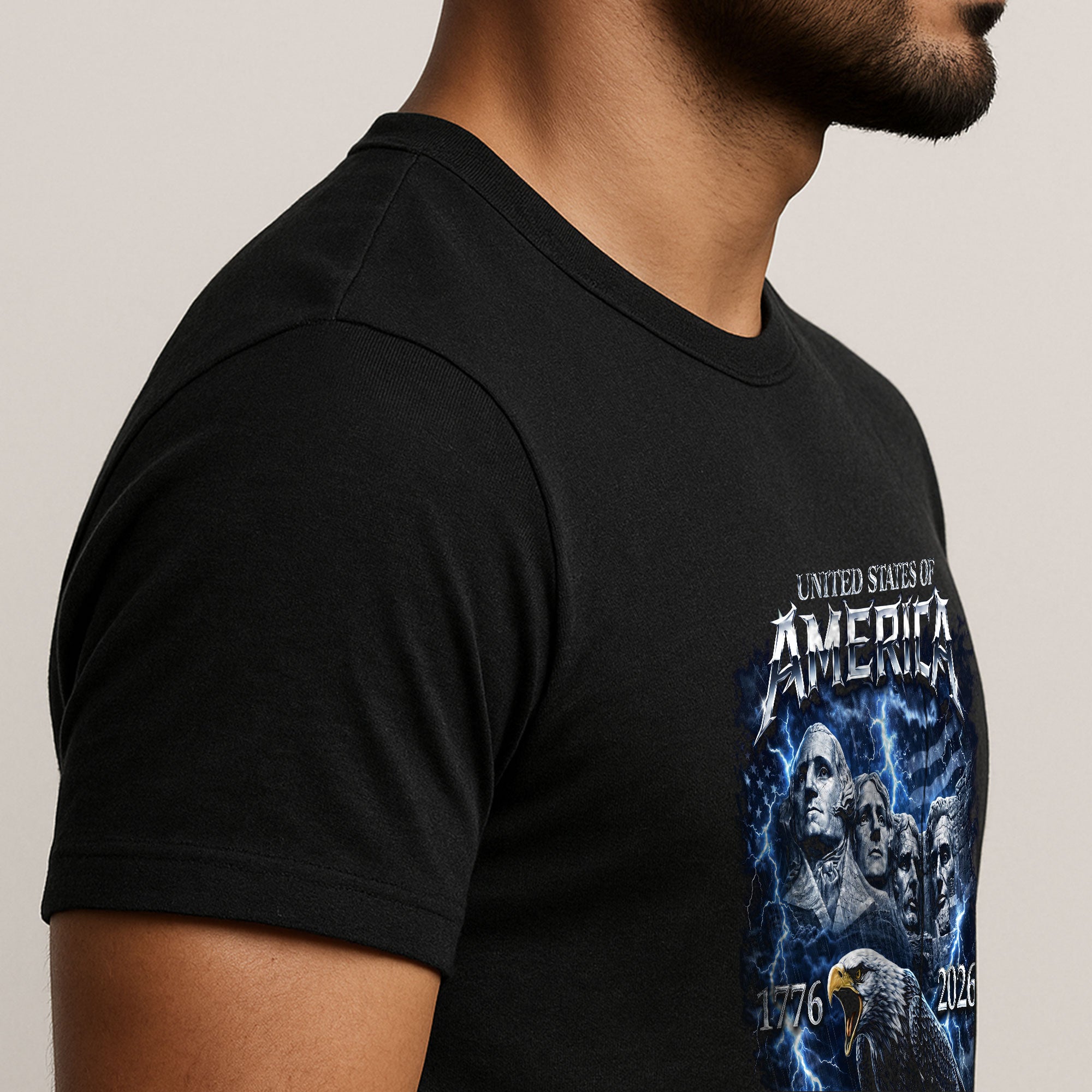 America 1776–2026 – 250th Anniversary We The People Lightning Eagle Tee - Rust Field Wear