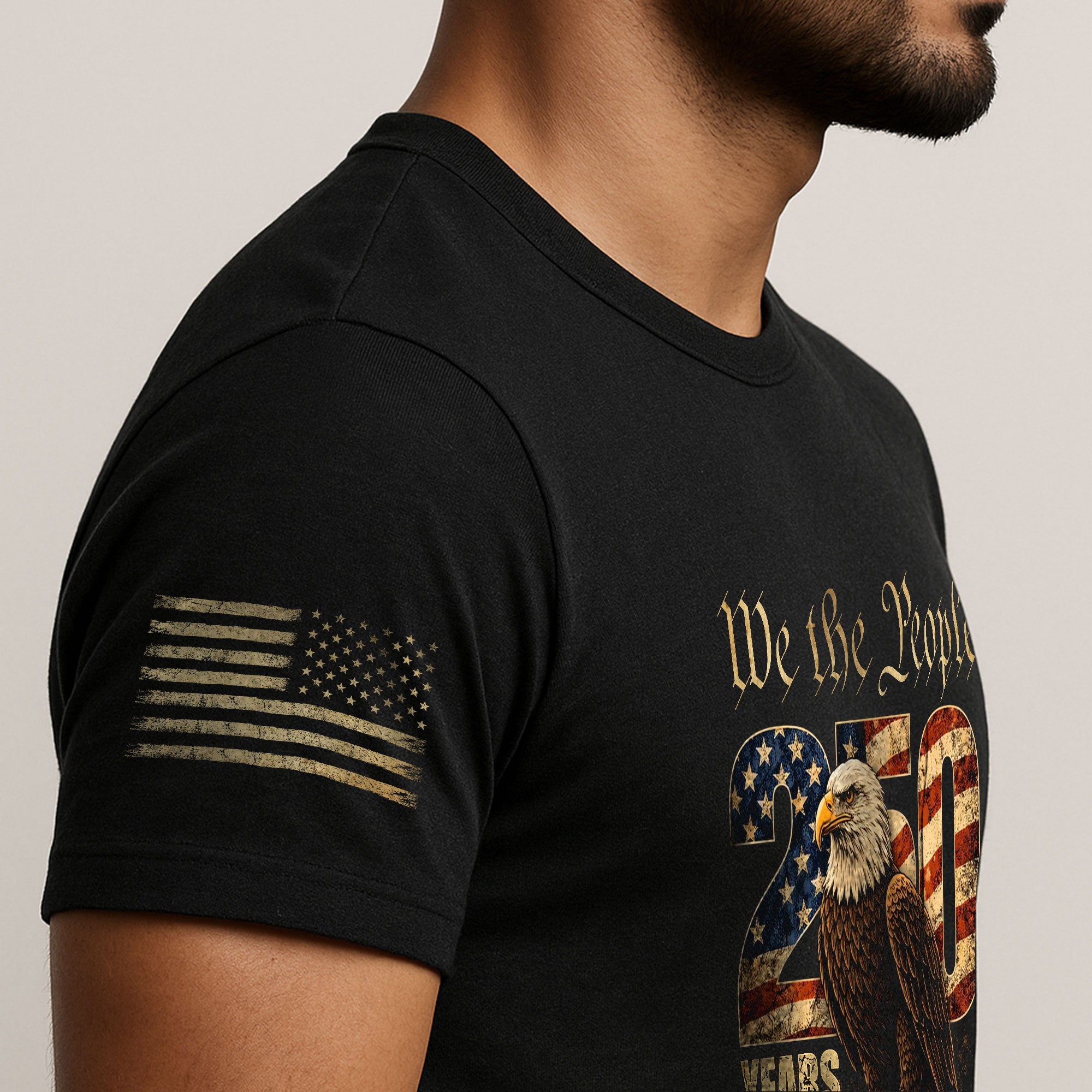 Faith and Freedom 250 Years Celebration Shirt - Patriotic We the People Eagle & Holy Bible Graphic Tee - Rust Field Wear