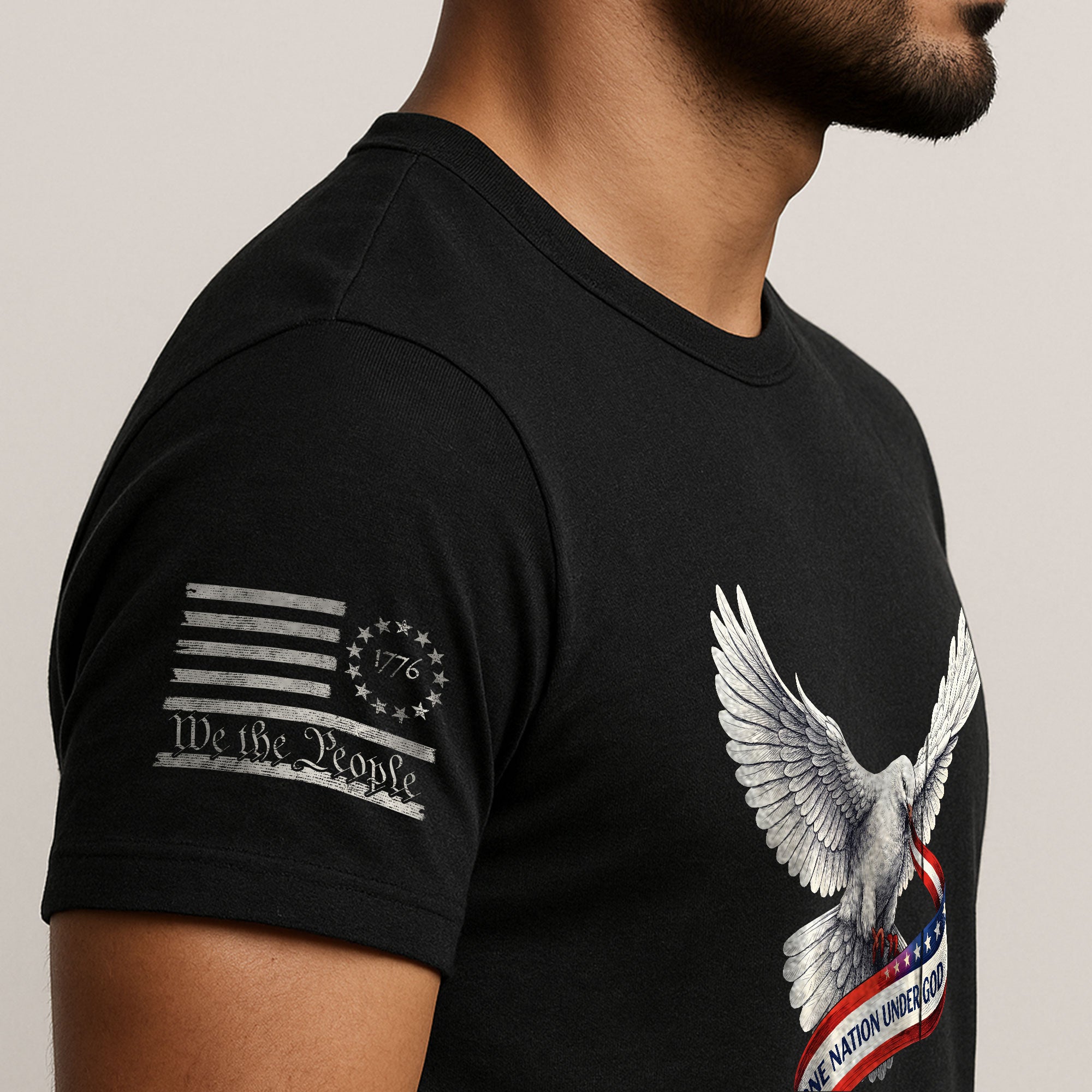 250 Years of Blessings One Nation Under God T-Shirt - Peace Dove Patriotic Graphic Tee - Rust Field Wear