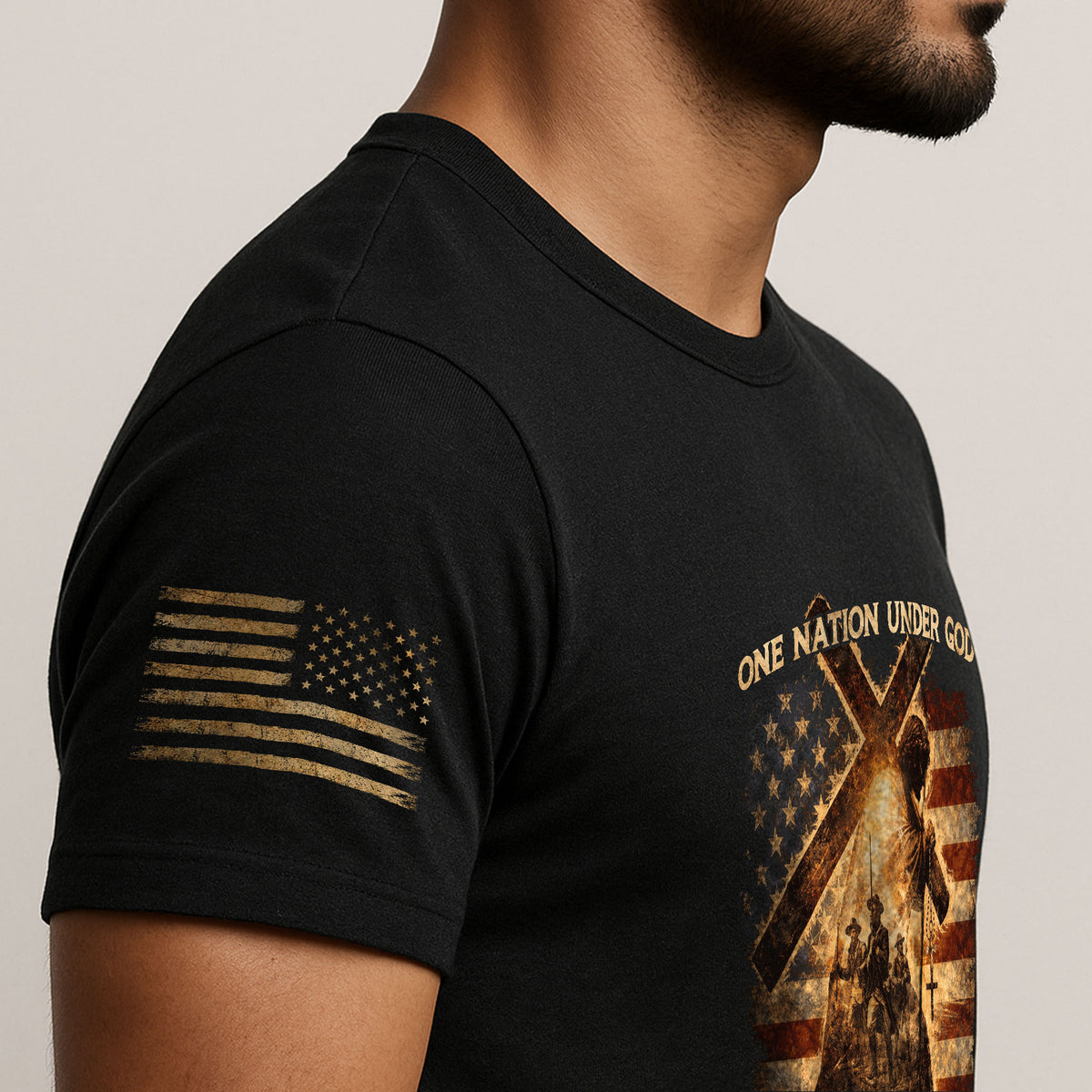 USA 250th Anniversary Shirt – 1776-2026 One Nation Under God 250 Years of Blessings Patriotic Christian Tee - Rust Field Wear