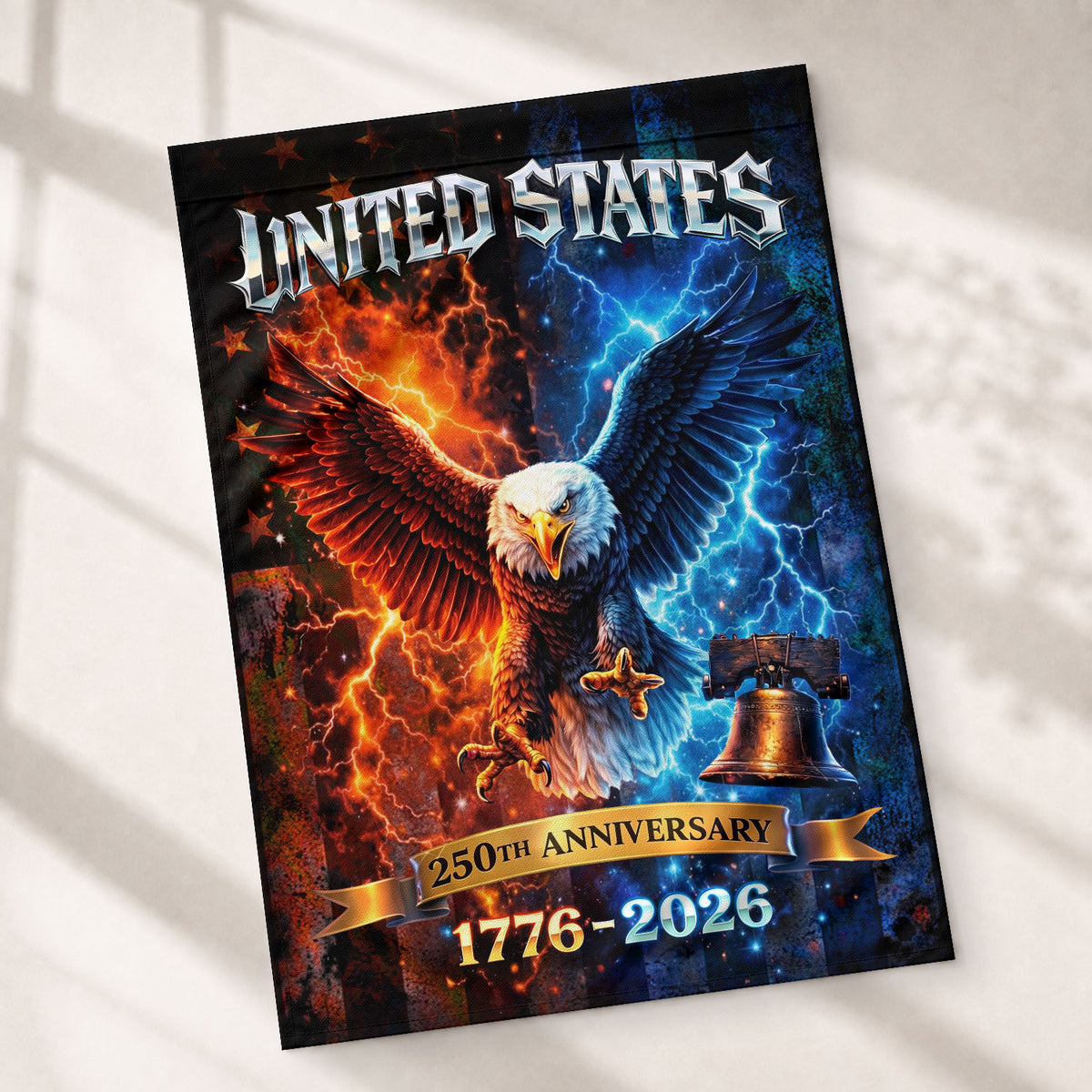 America 250th Anniversary House Flag - Statue of Liberty & Eagle 1776-2026, 250 Years Double Sided Outdoor Decor - Rust Field Wear