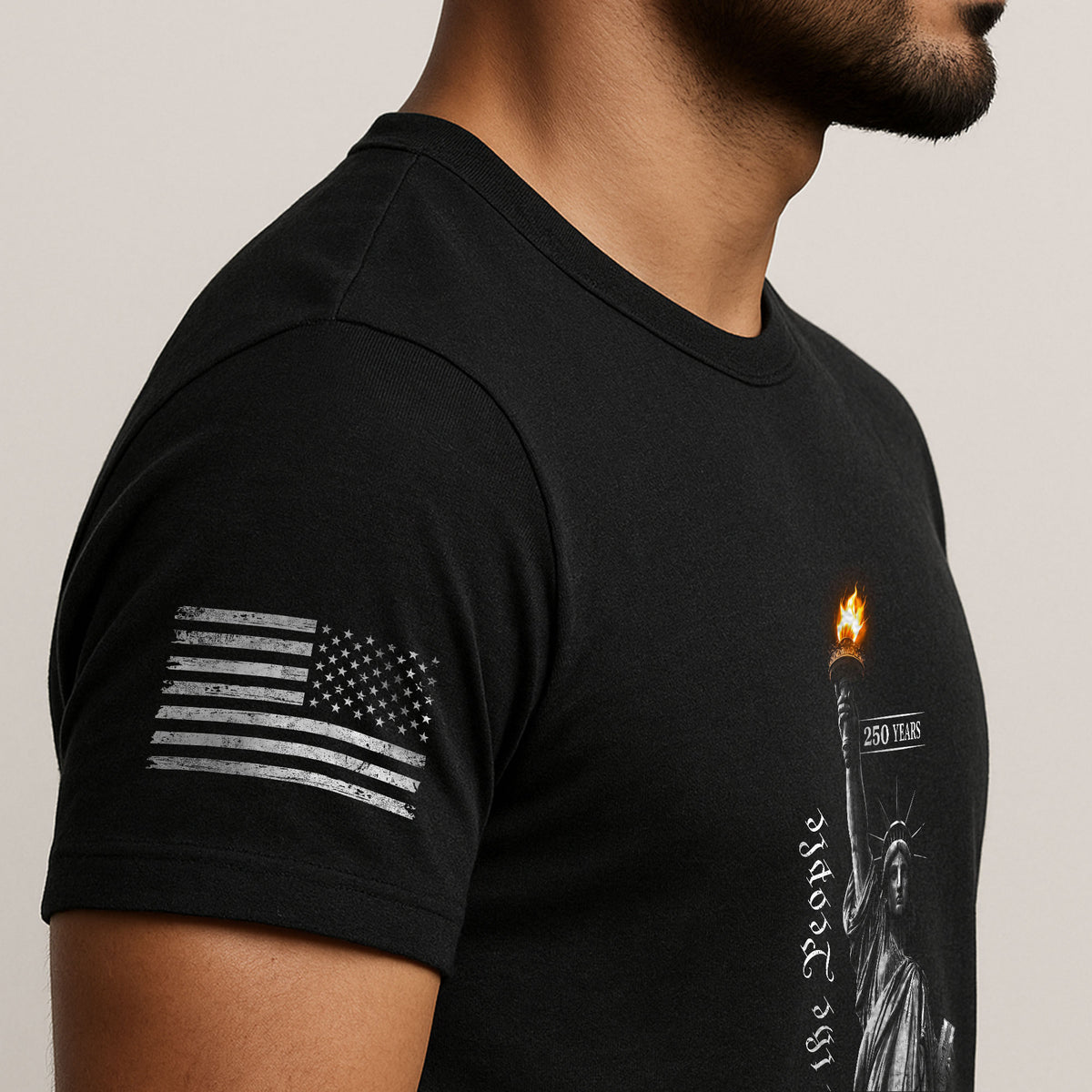 America 250th Anniversary T-Shirt - 1776-2026 Statue of Liberty Freedom Tee, 250 Years Minimalist Patriotic Men's Shirt - Rust Field Wear
