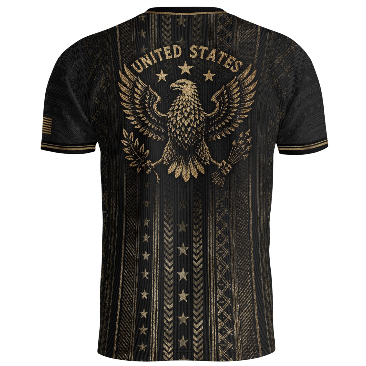 Black USA Soccer Shirt Golden Eagle Emblem United States National Team Fan Jersey Gift Tee