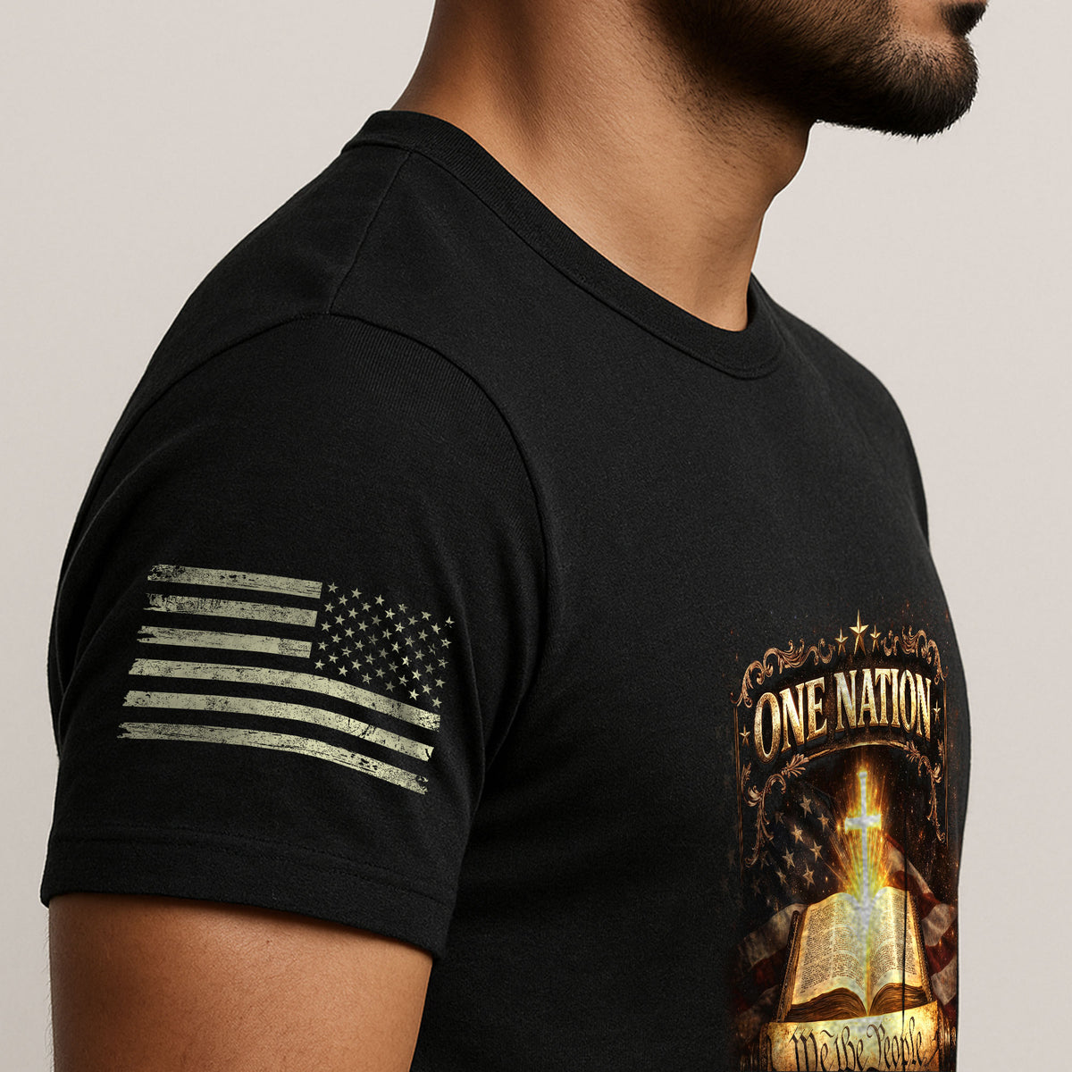 1776-2026 America 250th Anniversary T-Shirt – We The People Bible & Flag One Nation Under God 250 Years of Faith Patriotic Bootleg Tee - Rust Field Wear