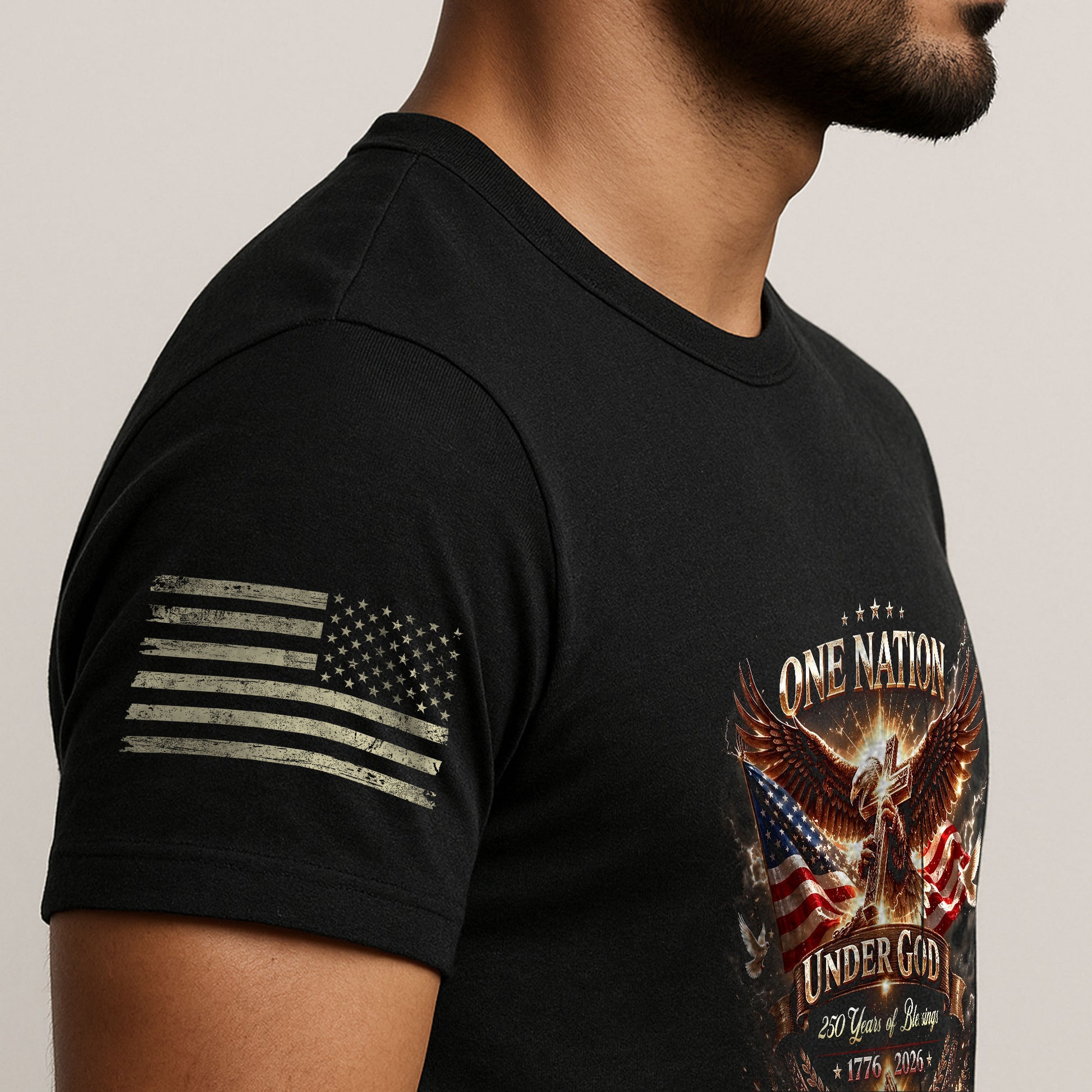 250 Years of Blessings 1776-2026 250 Years Anniversary T-Shirt – Patriotic Flag Freedom 1776 Bootleg Style Shirt - Rust Field Wear