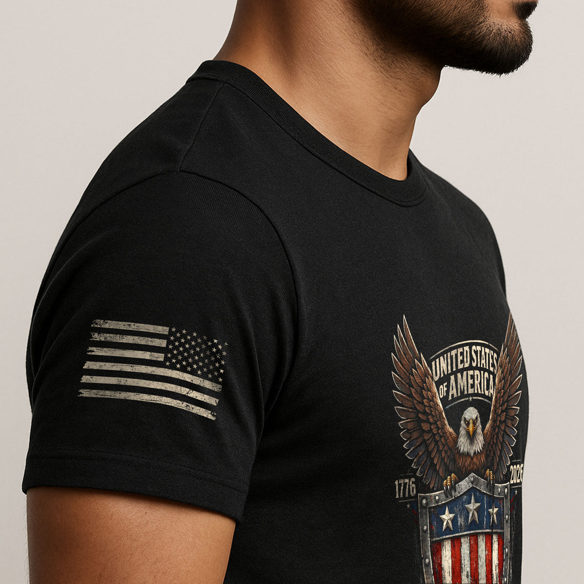 America 250th Anniversary T-Shirt 1776-2026 – Eagle Shield Heritage Tee - Rust Field Wear