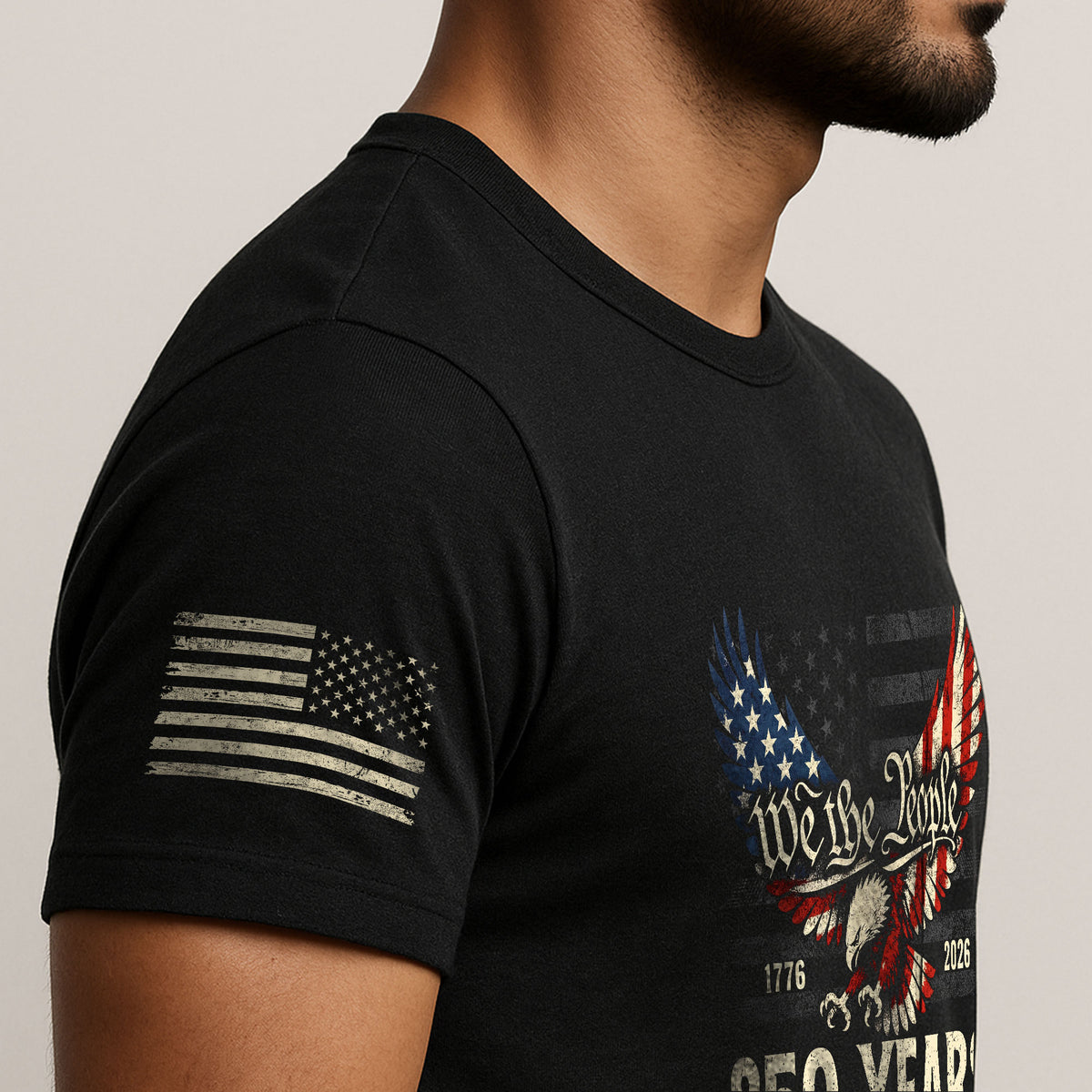 America 250th Anniversary T-Shirt 1776-2026 – We The People & Eagle Freedom Tee - Rust Field Wear
