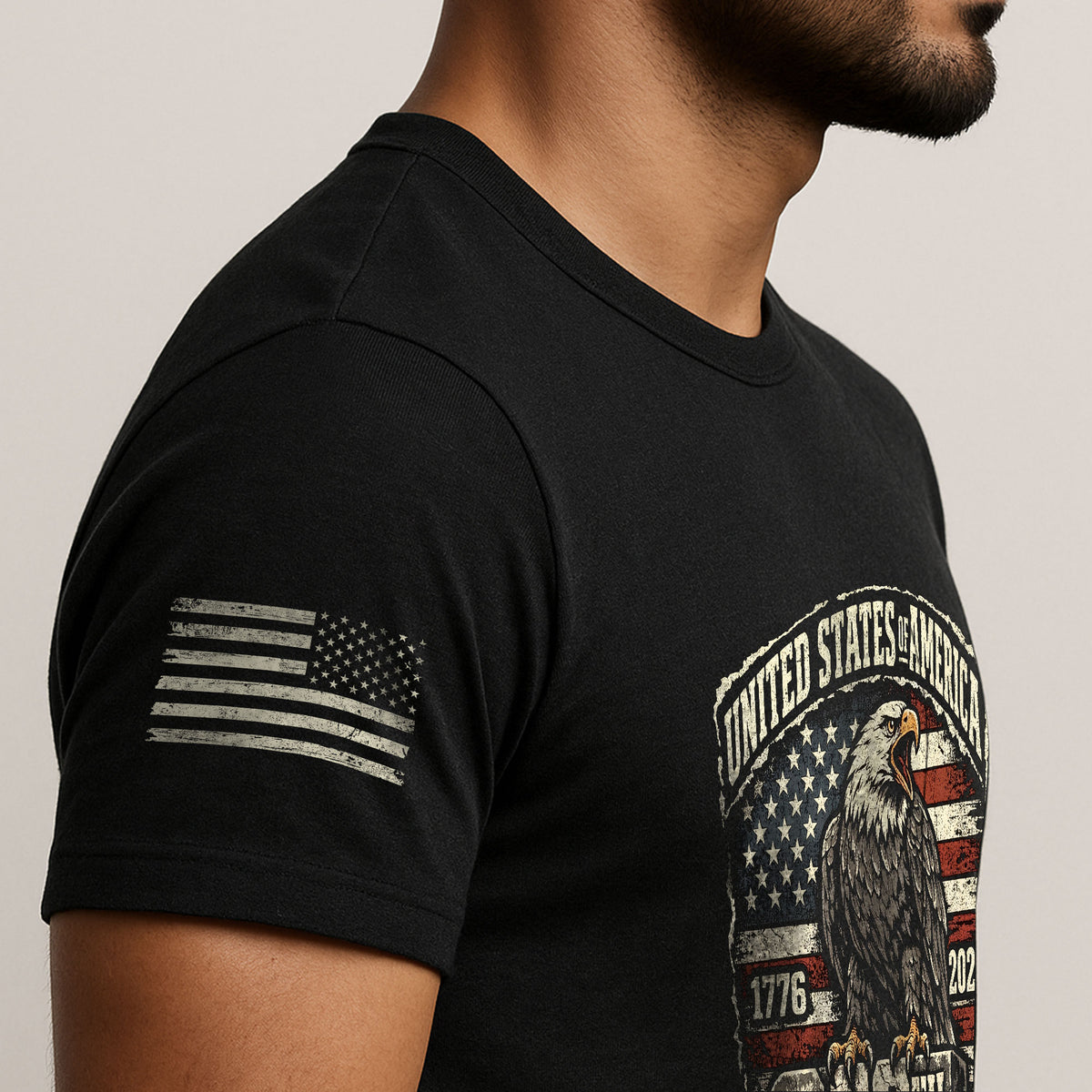 America 250th Anniversary T-Shirt 1776-2026 – USA Patriotic Eagle Legacy Tee - Rust Field Wear