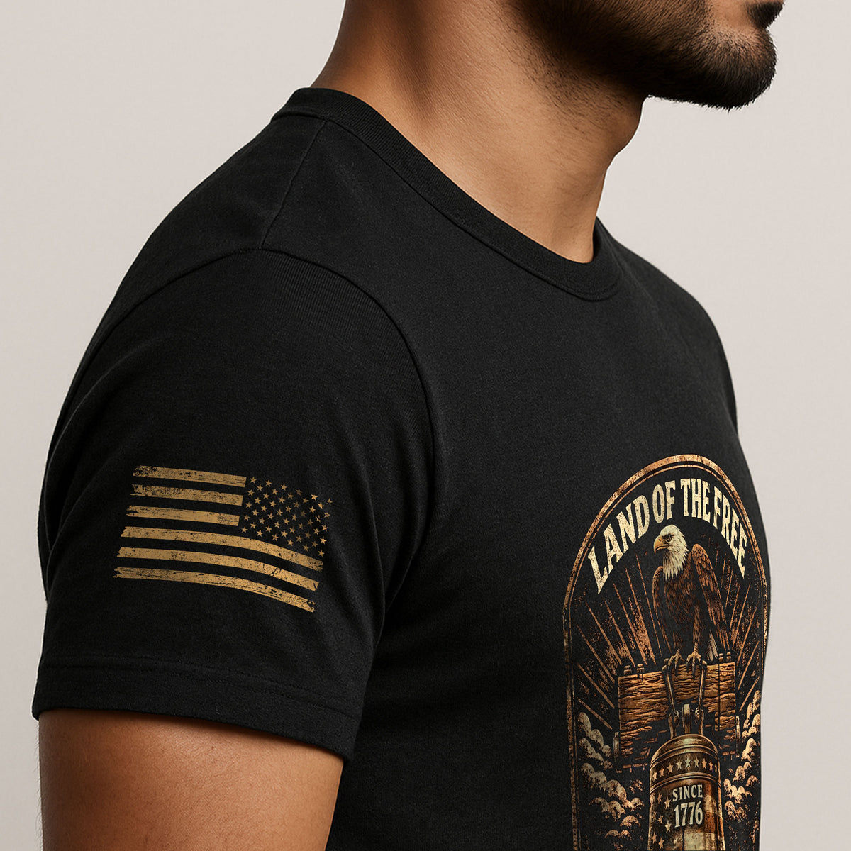 America 250th Anniversary T-Shirt 1776-2026 – Land of the Free Liberty Bell & Eagle Tee - Rust Field Wear