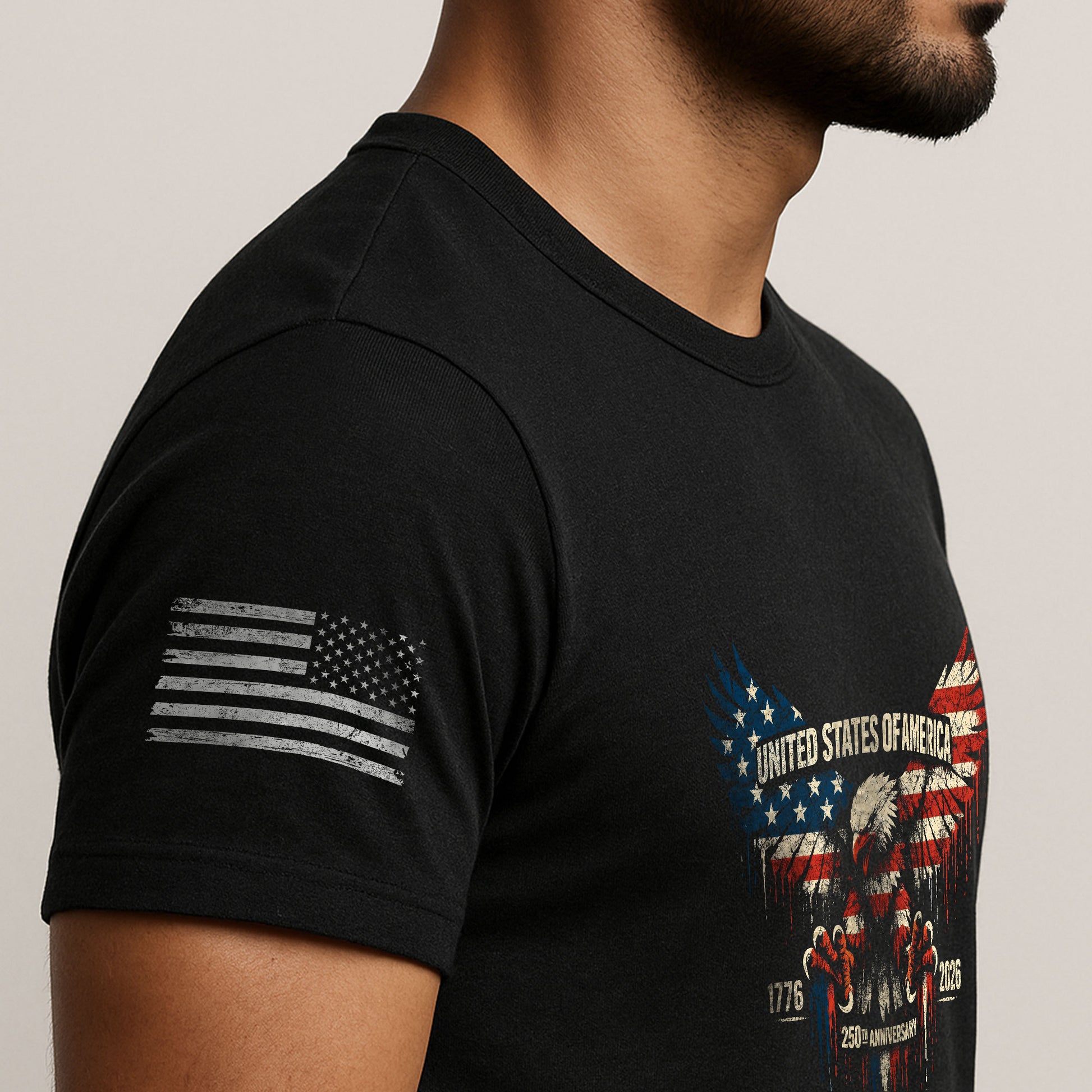 America 250th Anniversary 1776-2026 T-Shirt – USA Flag & Eagle Patriotic 250 Years of Freedom Tee - Rust Field Wear
