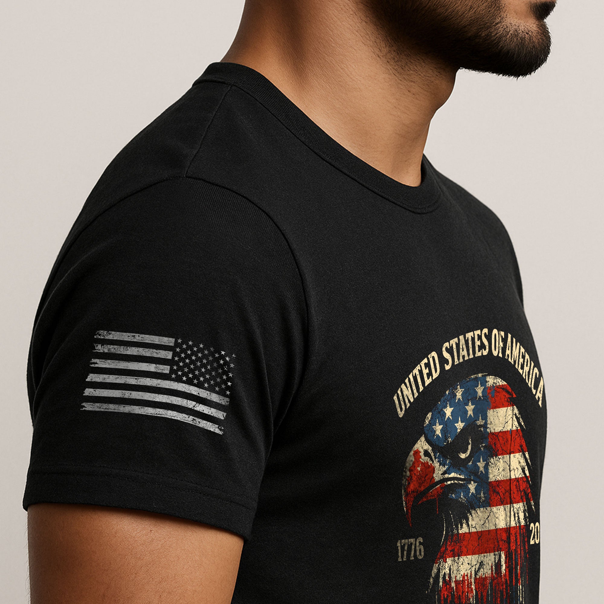 United States 250th Birthday 1776-2026 T-Shirt – USA Flag & Eagle Patriotic 250th Anniversary Graphic Tee - Rust Field Wear