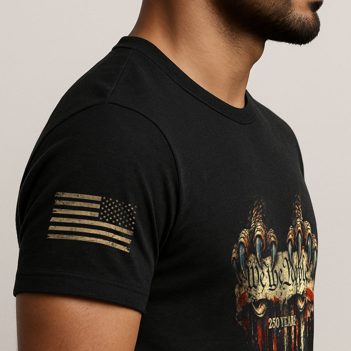 USA 250th Anniversary 1776-2026 T-Shirt – Patriotic Eagle Talons We The People America Tee - Rust Field Wear