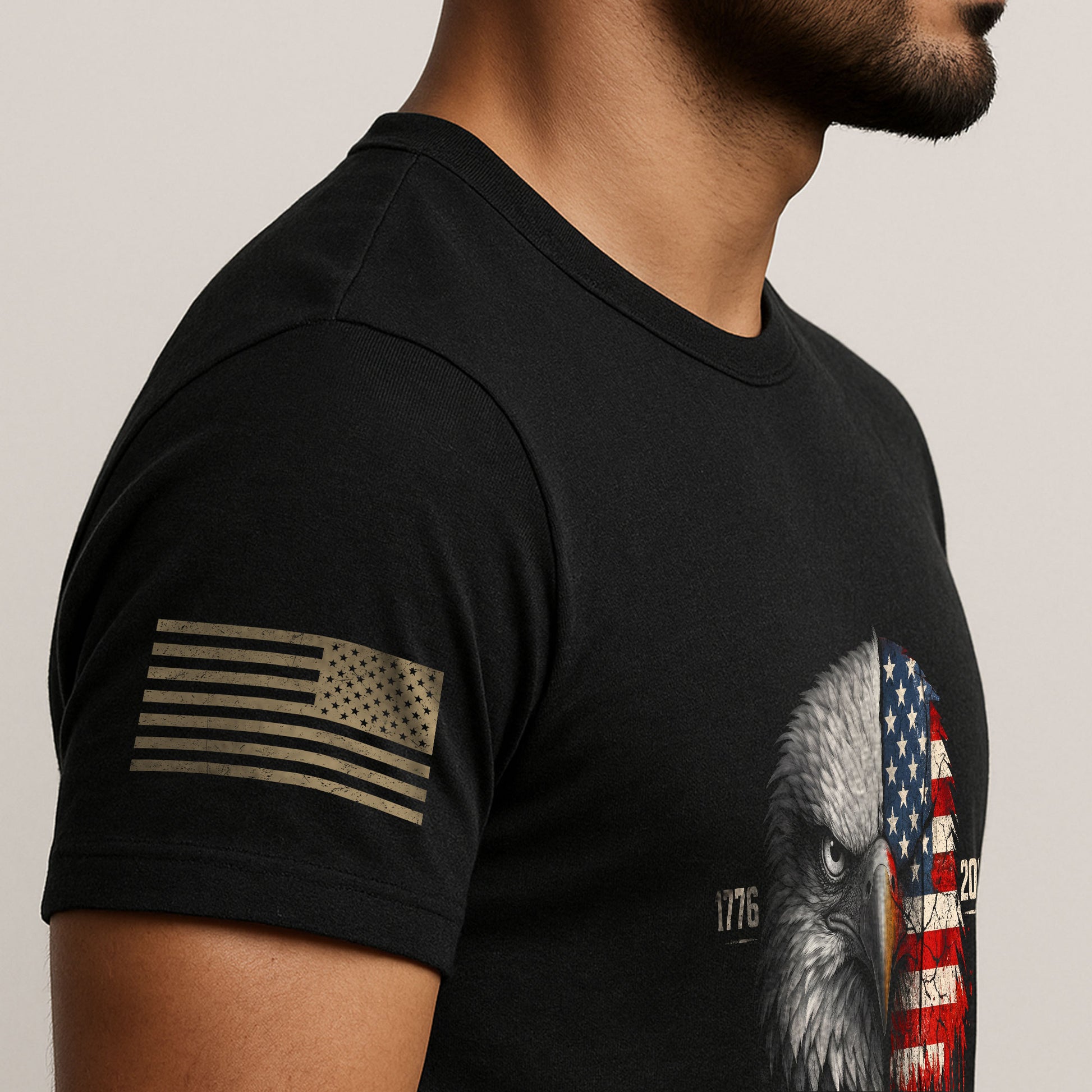 United States 250th Anniversary 1776-2026 T-Shirt – USA Flag & Eagle Distressed 250 Years Patriotic Tee - Rust Field Wear