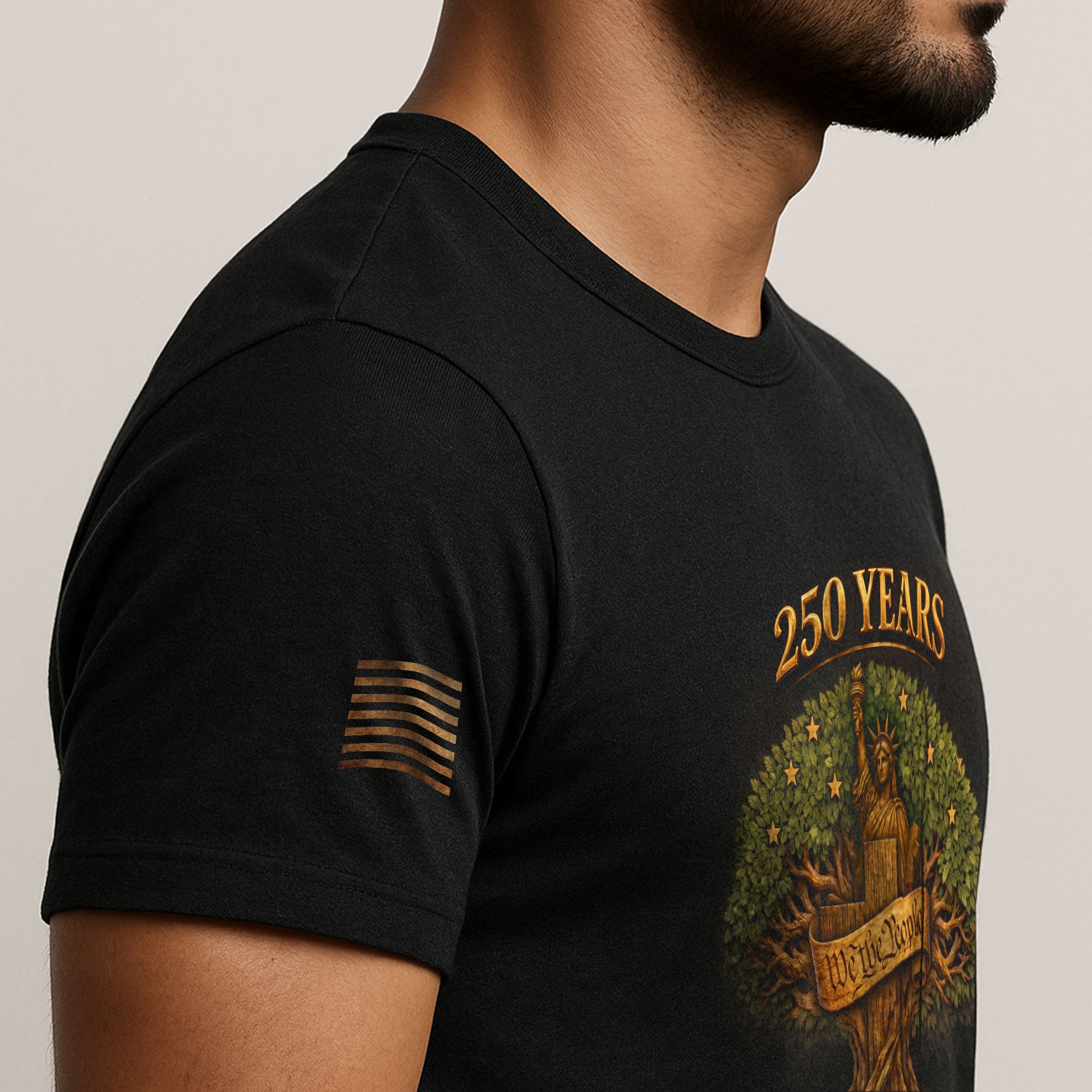 America 250th Anniversary T-Shirt 1776-2026 – Statue of Liberty & Cross Christian Tee - Rust Field Wear