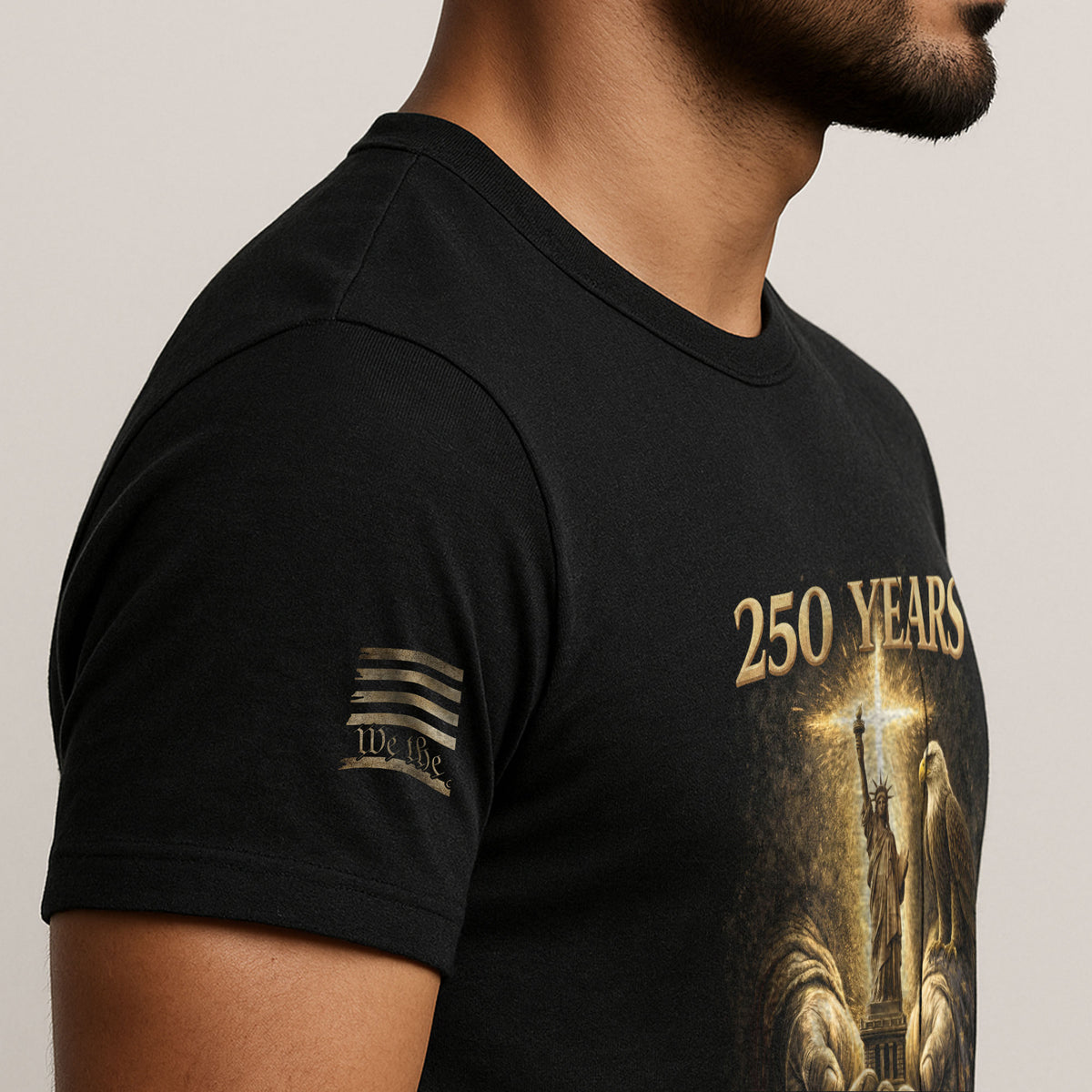 America 250th Anniversary T-Shirt 1776-2026 – God’s Hands, Liberty & Eagle Christian Tee - Rust Field Wear