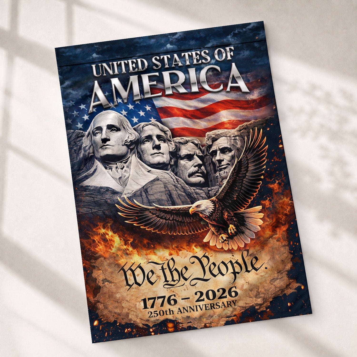 USA 250th Anniversary Flag 1776-2026 – 250 Year American Anniversary Patriotic Garden Flag Outdoor Yard Decoration