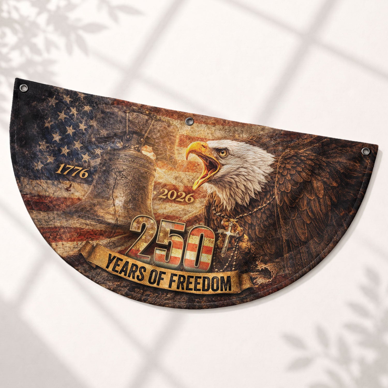 Fence Flag 250th Anniversary USA Flag 1776 2026 Patriotic Eagle American 250 Year Celebration Flag