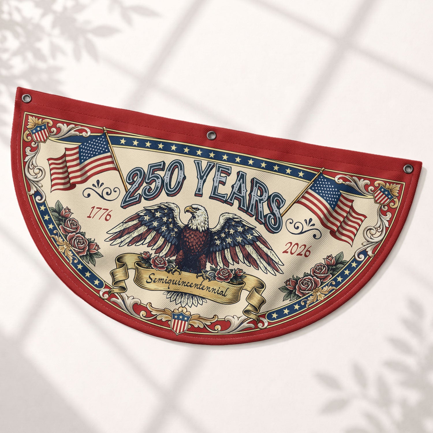 250th Anniversary USA Fence Flag - Patriotic Decor for 2026 Celebration