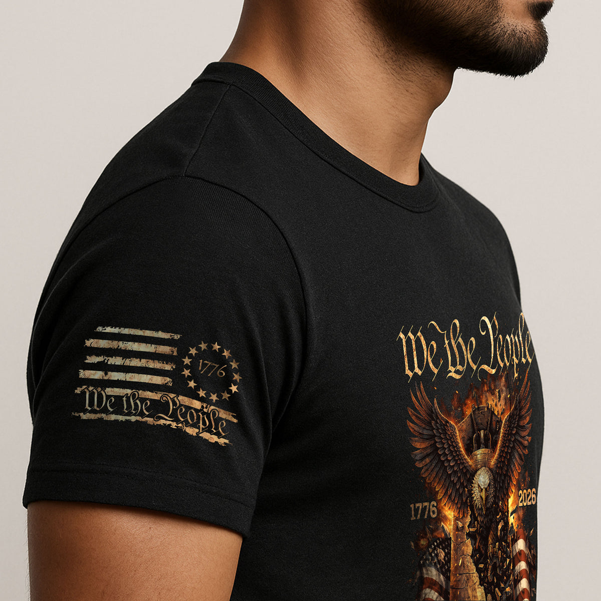 Liberty Bell Eagle We The People T-Shirt - Patriotic 250 Years Heritage Tee - Rust Field Wear