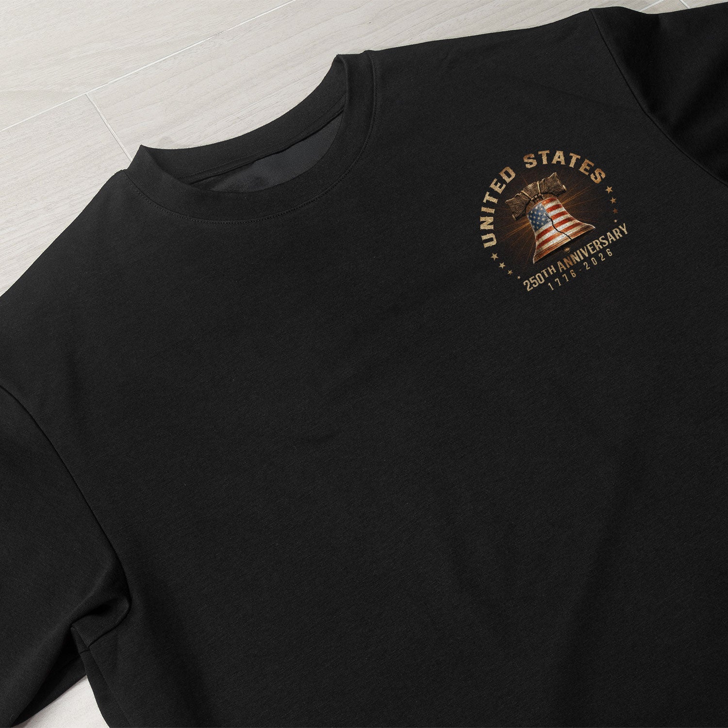 Patriotic 250 Years 1776-2026 T-Shirt - Statue of Liberty United States Anniversary Tee - Rust Field Wear