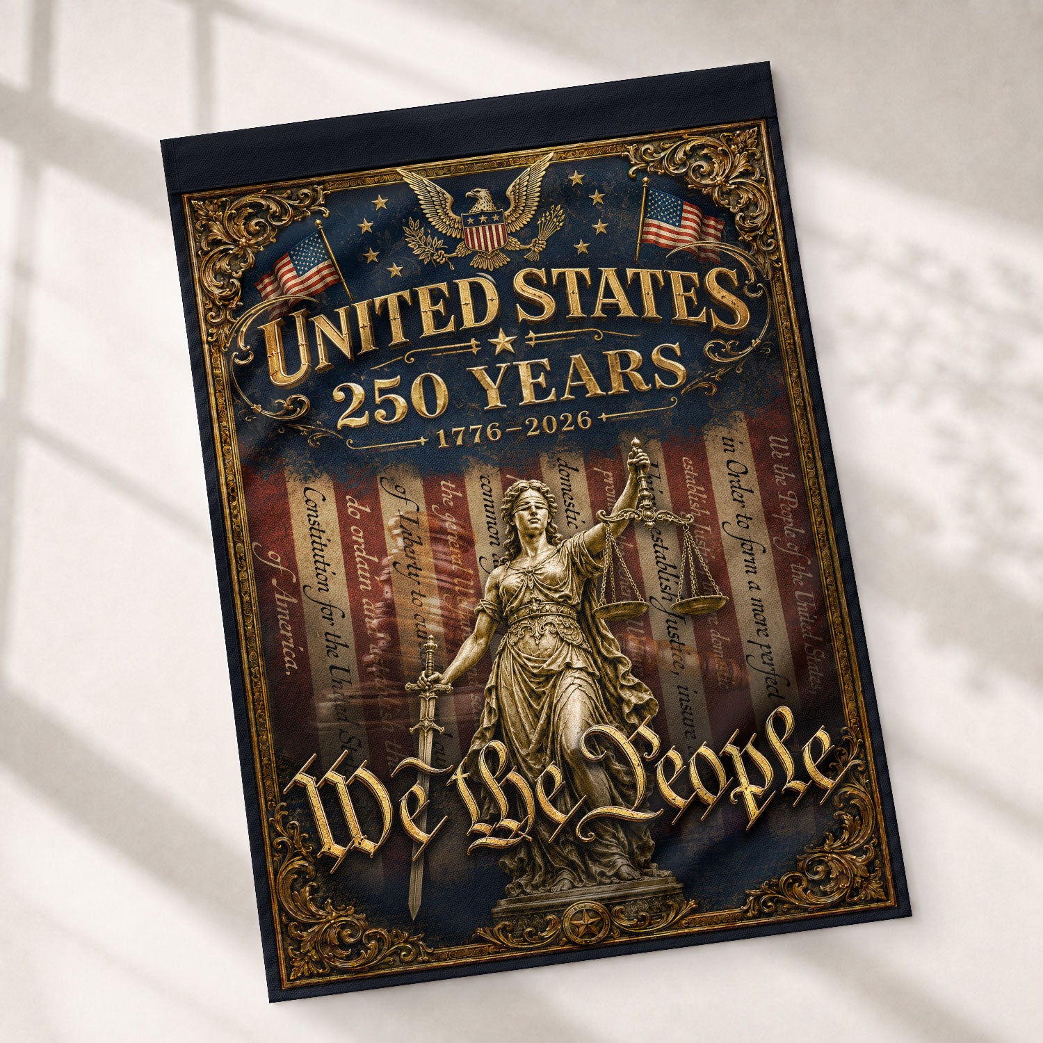 United States 250 Years Garden Flag We The People Patriotic USA Yard Decor - Rust Field Wear