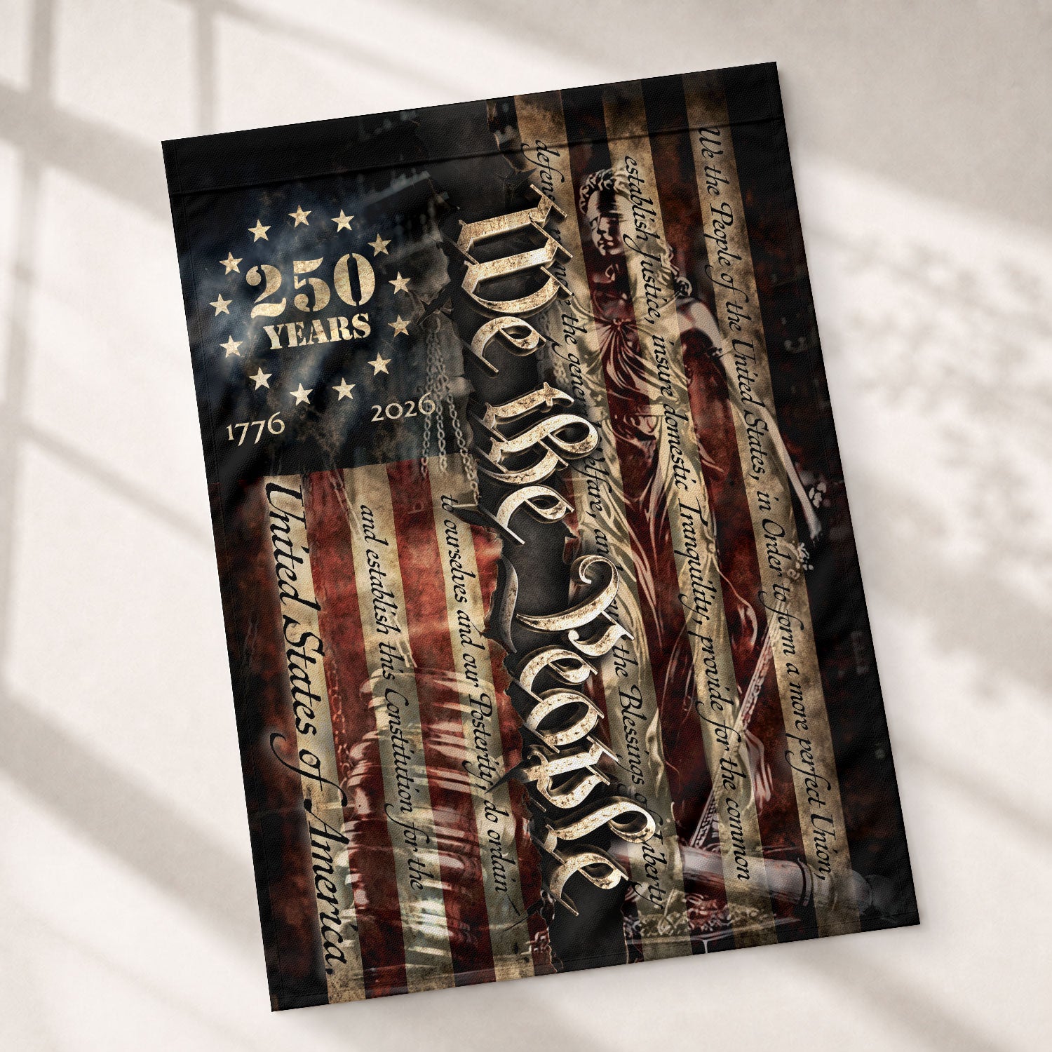House Flag 1776-2026 US Constitution We The People Patriotic 250 Years Banner