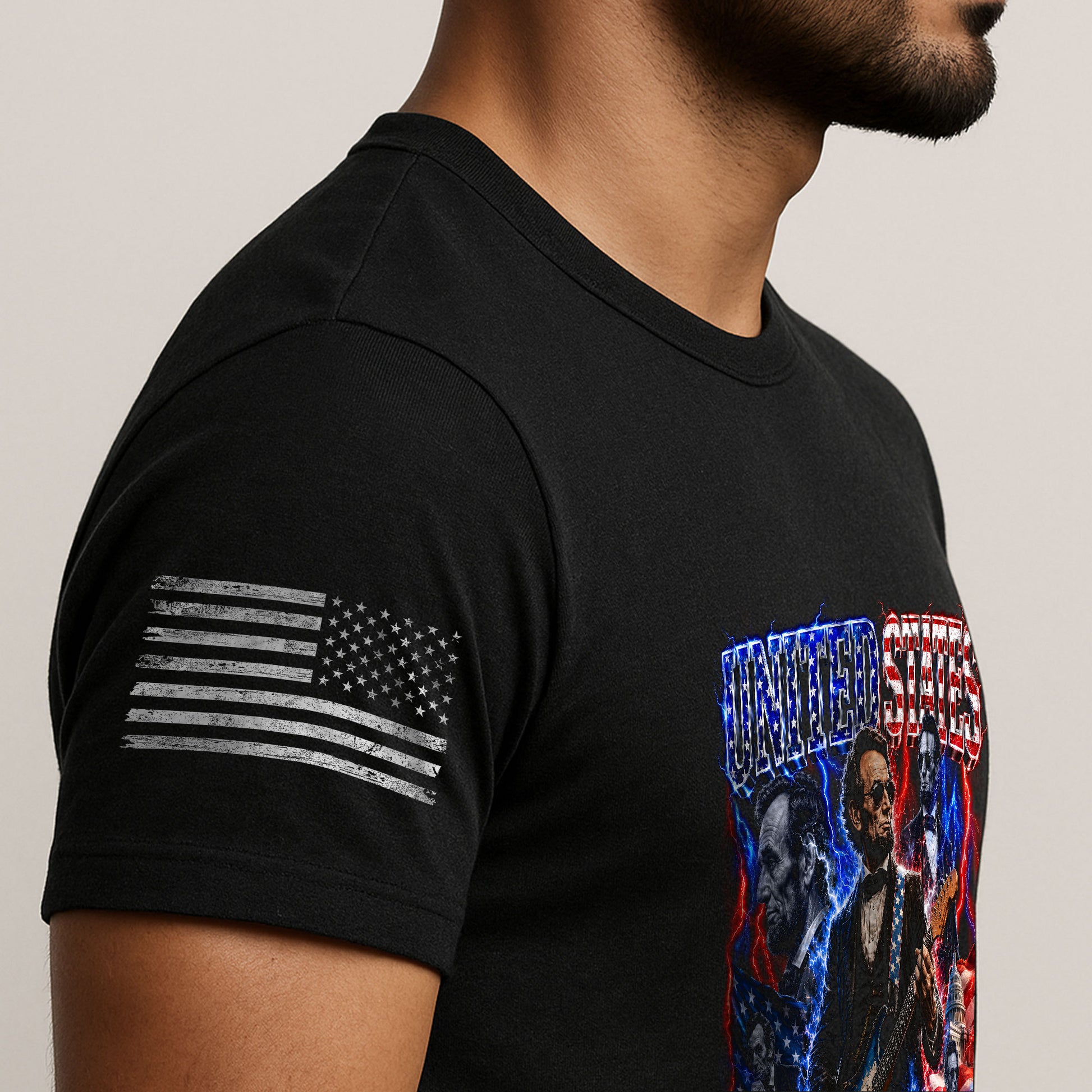 Abraham Lincoln Guitar Shirt Patriotic 1776 2026 American Pride Tee - Rust Field Wear