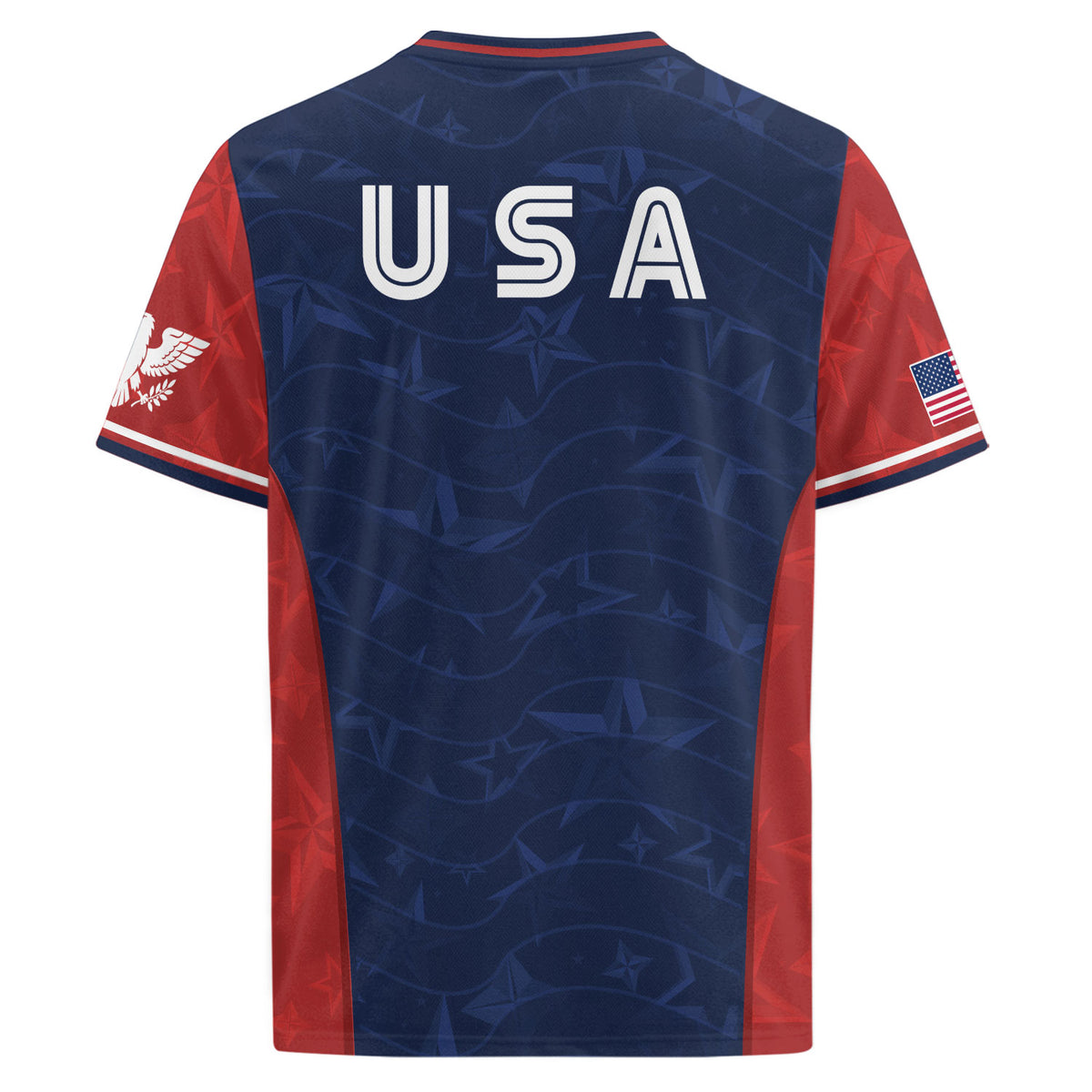Navy Orange USA Soccer Jersey Men Patriotic Stars Stripes American Football Shirt Fan Gear - Rust Field Wear