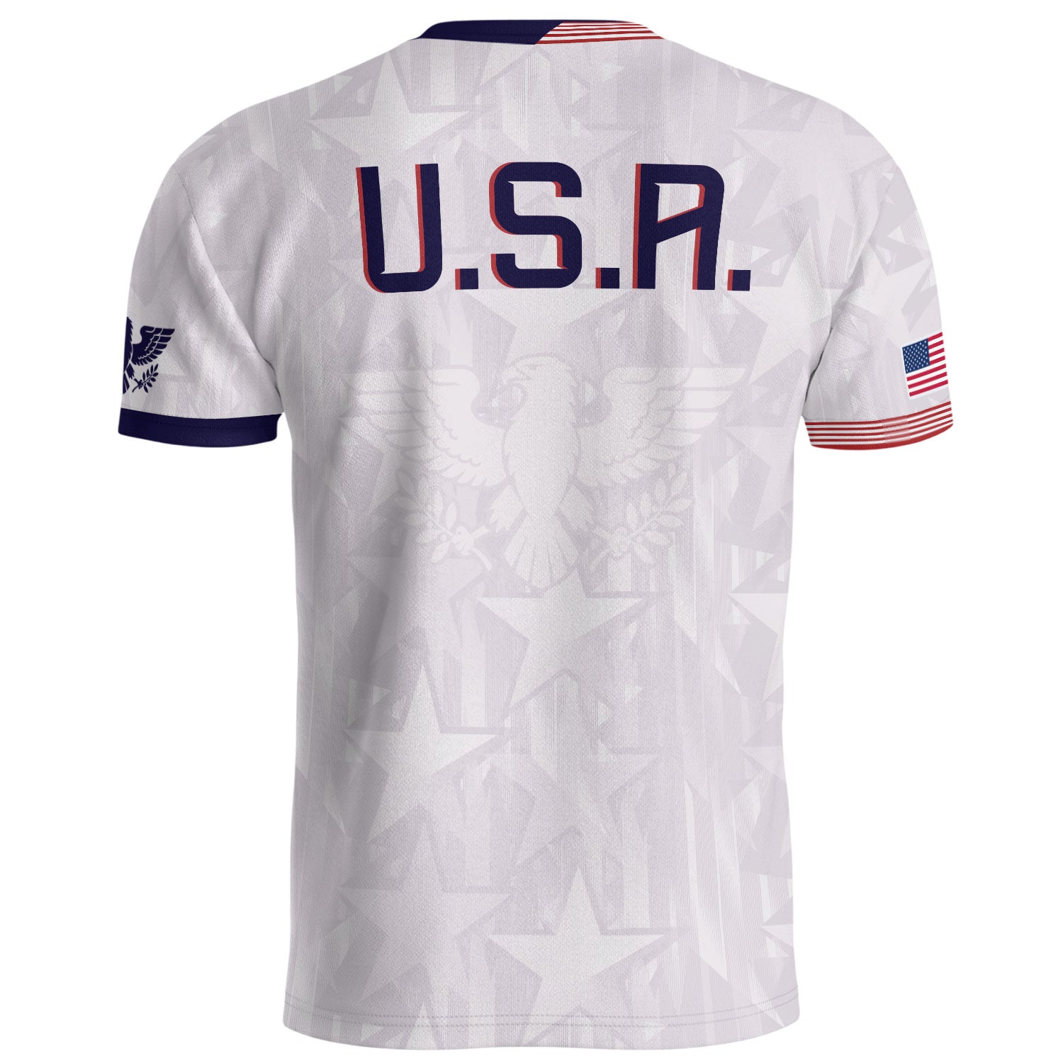 White USA Soccer Jersey Men Patriotic United States Football Shirt Team Sportswear Gift