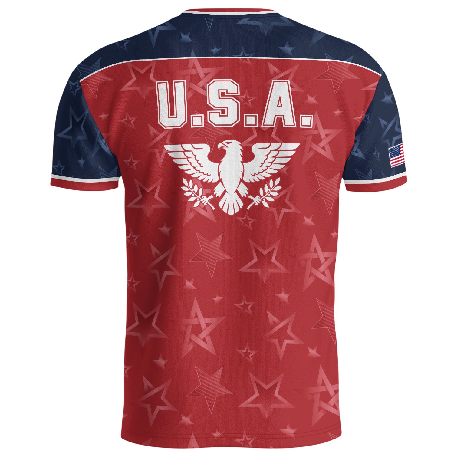 Orange Navy USA Soccer Jersey Men Patriotic United States Football Shirt White Eagle Crest Gift
