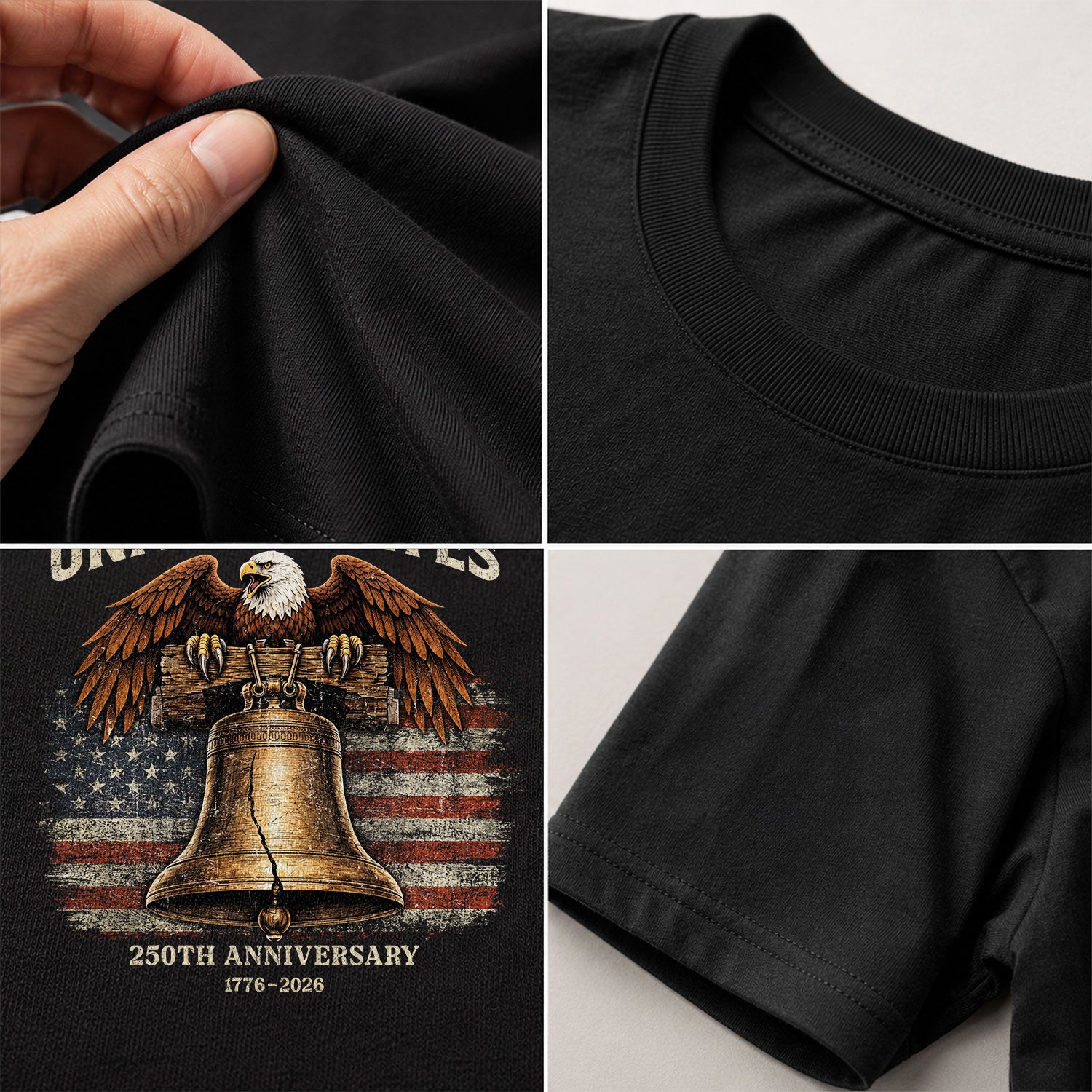 Kids United States 250th Anniversary T-Shirt 1776–2026 Liberty Bell Patriotic Tee