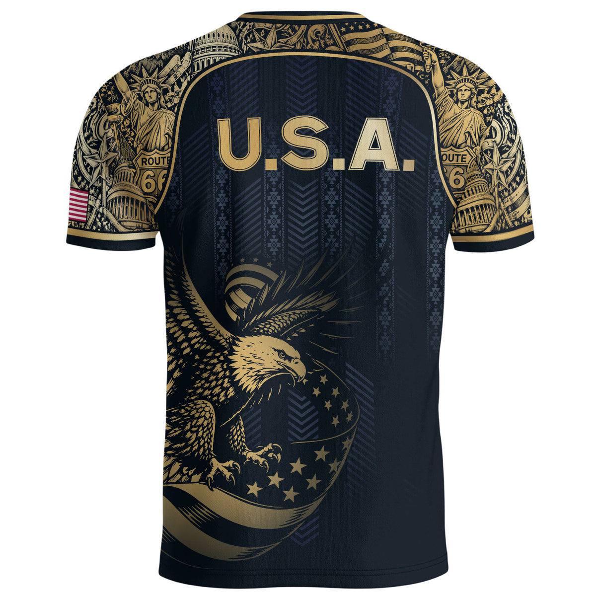 Adult Soccer Jersey Blue Edition Elite Eagle Emblem Patriotic Athletic Sport Top - Rust Field Wear