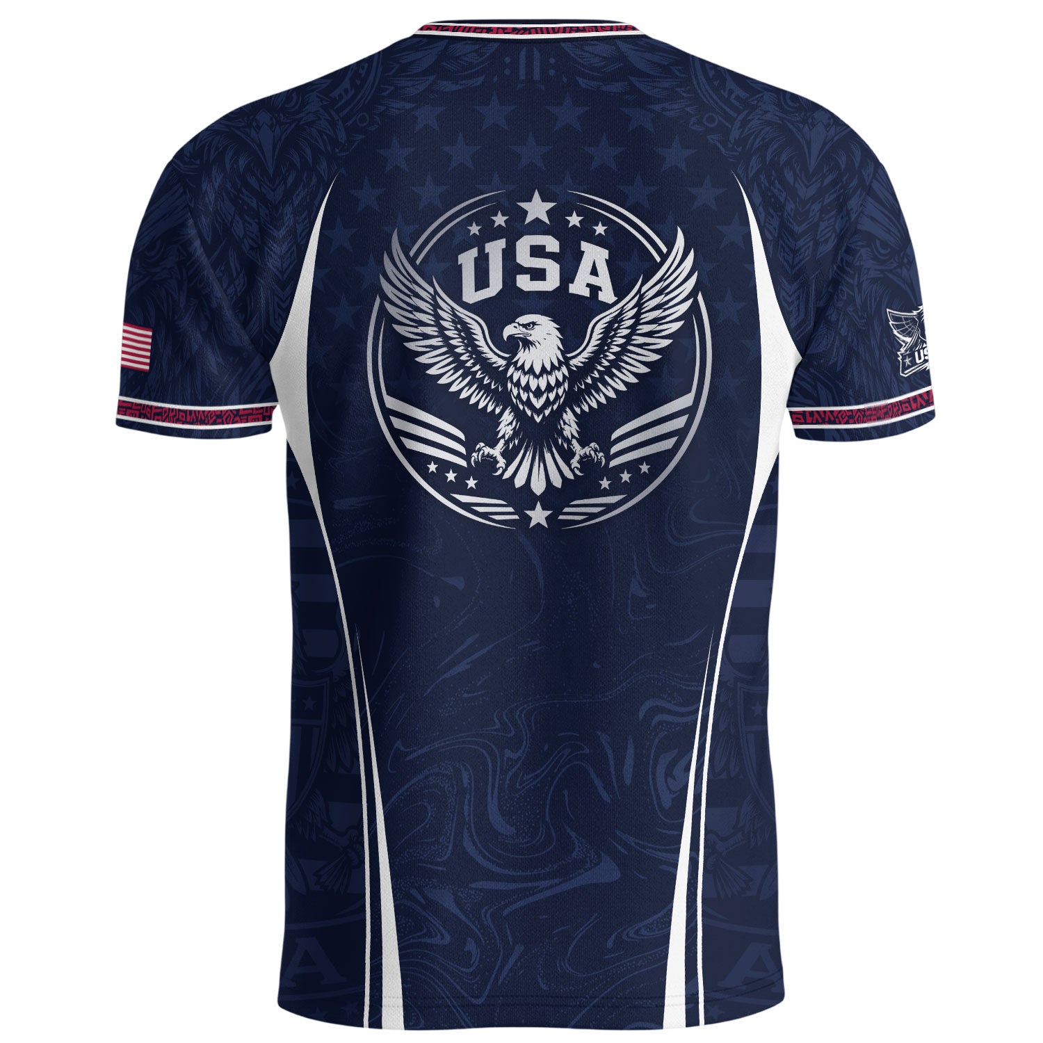 Navy Blue USA Soccer Jersey Patriotic Eagle Football Shirt American Pride Sports Fan Apparel for Men