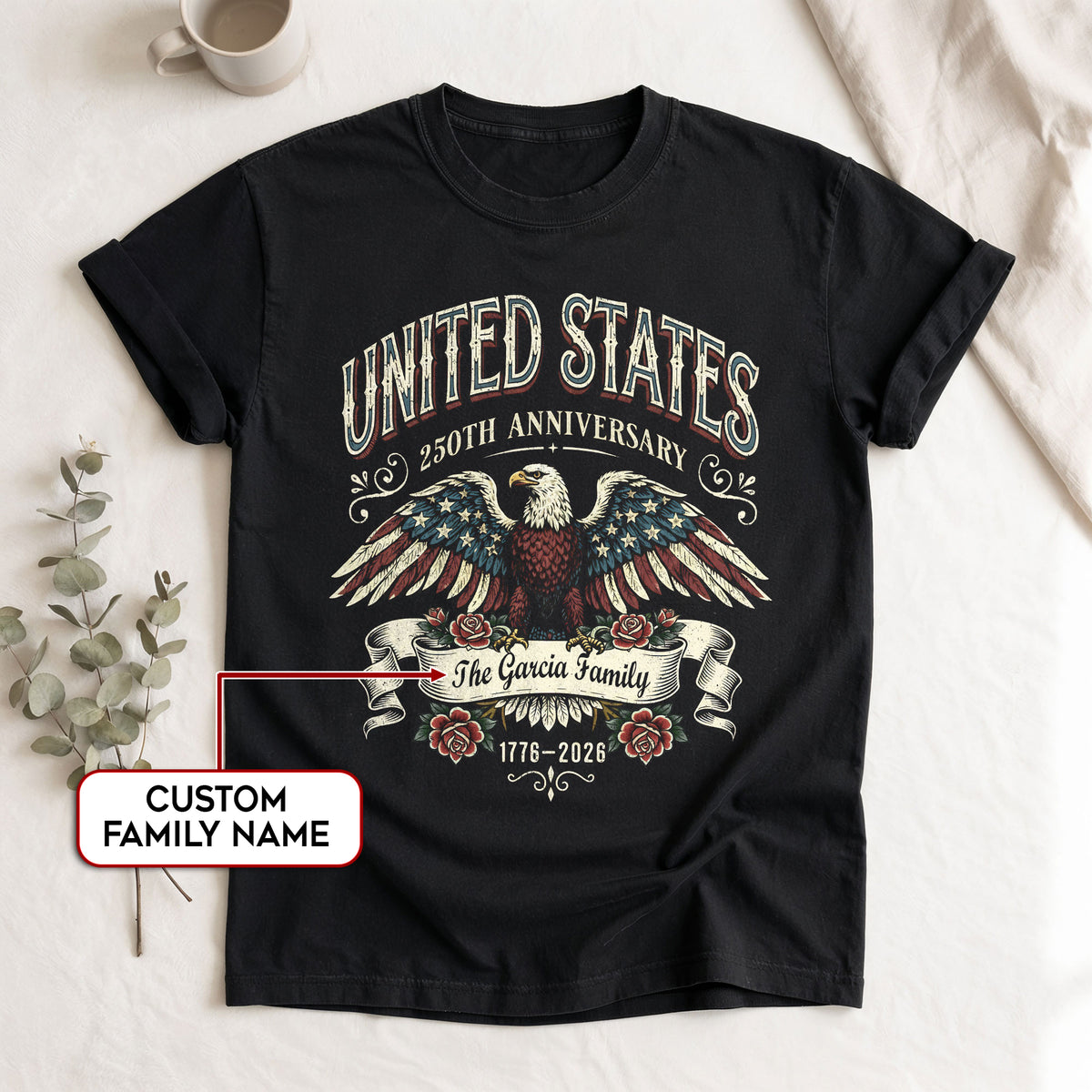 National Celebration Heritage Apparel Customized Custom Family Name United States Shirts - Rust Field Wear