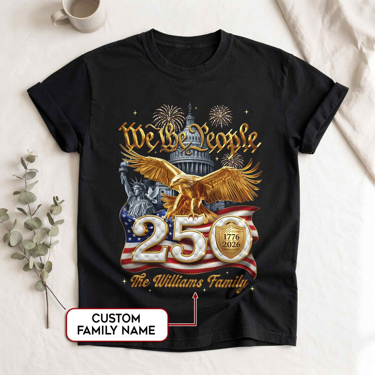 We The People Heritage Apparel Customized Custom Family Name United States Shirts - Rust Field Wear