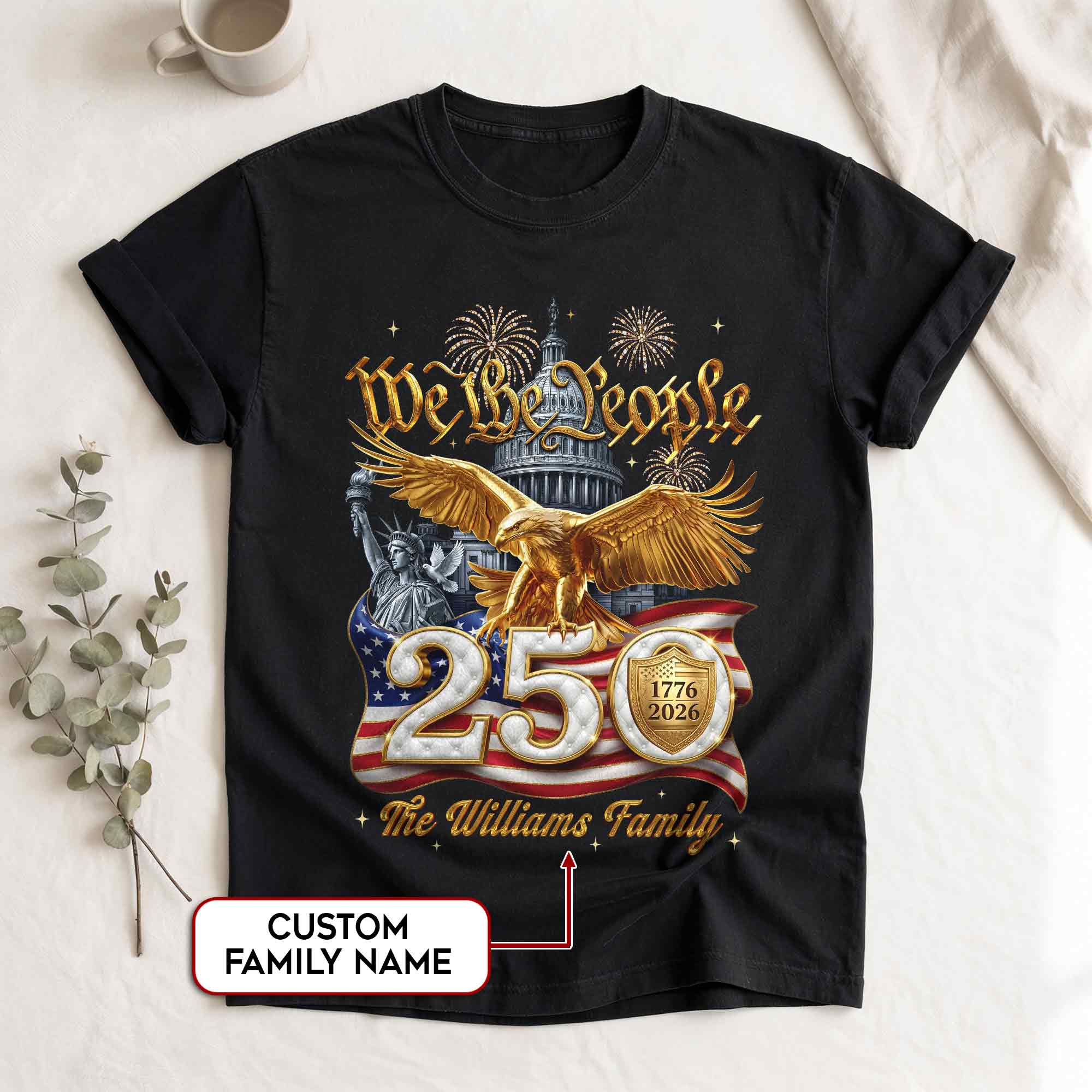 We The People Heritage Apparel Customized Custom Family Name United States Shirts - Rust Field Wear