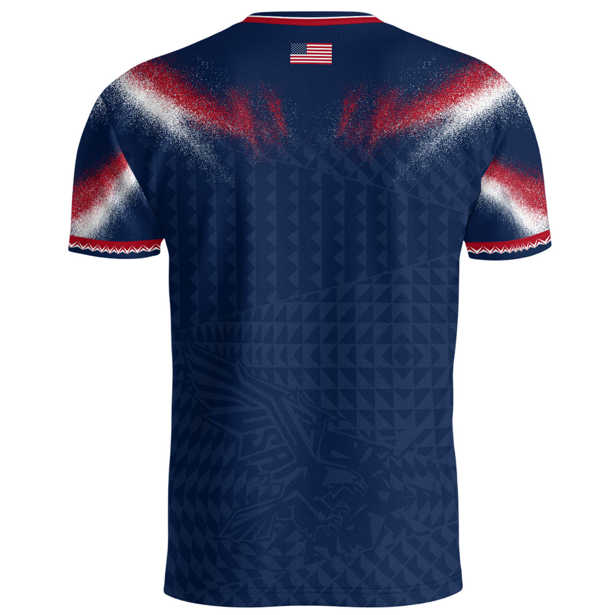 USA Soccer Jersey Men Patriotic Eagle Graphic Tee American Pride Football Shirt - Rust Field Wear